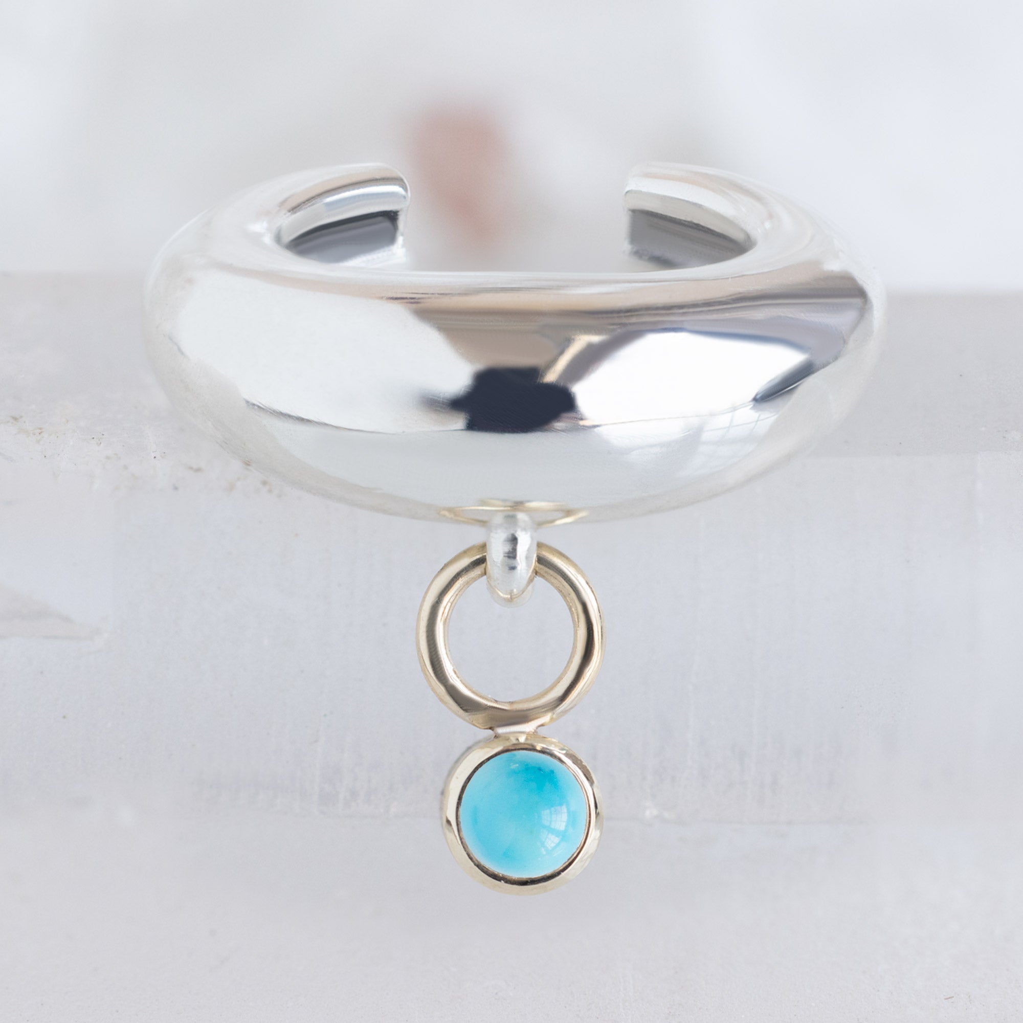 Alexis Russell  Earrings Chunky Birthstone Ear Cuff | Sterling Silver
