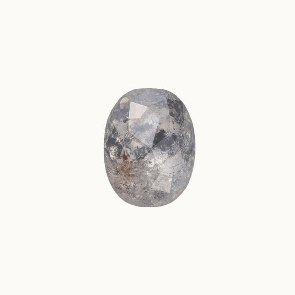 Salt and Pepper Diamonds - Oval