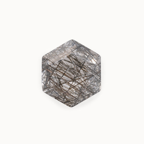Tourmaline In Quartz - Hexagon