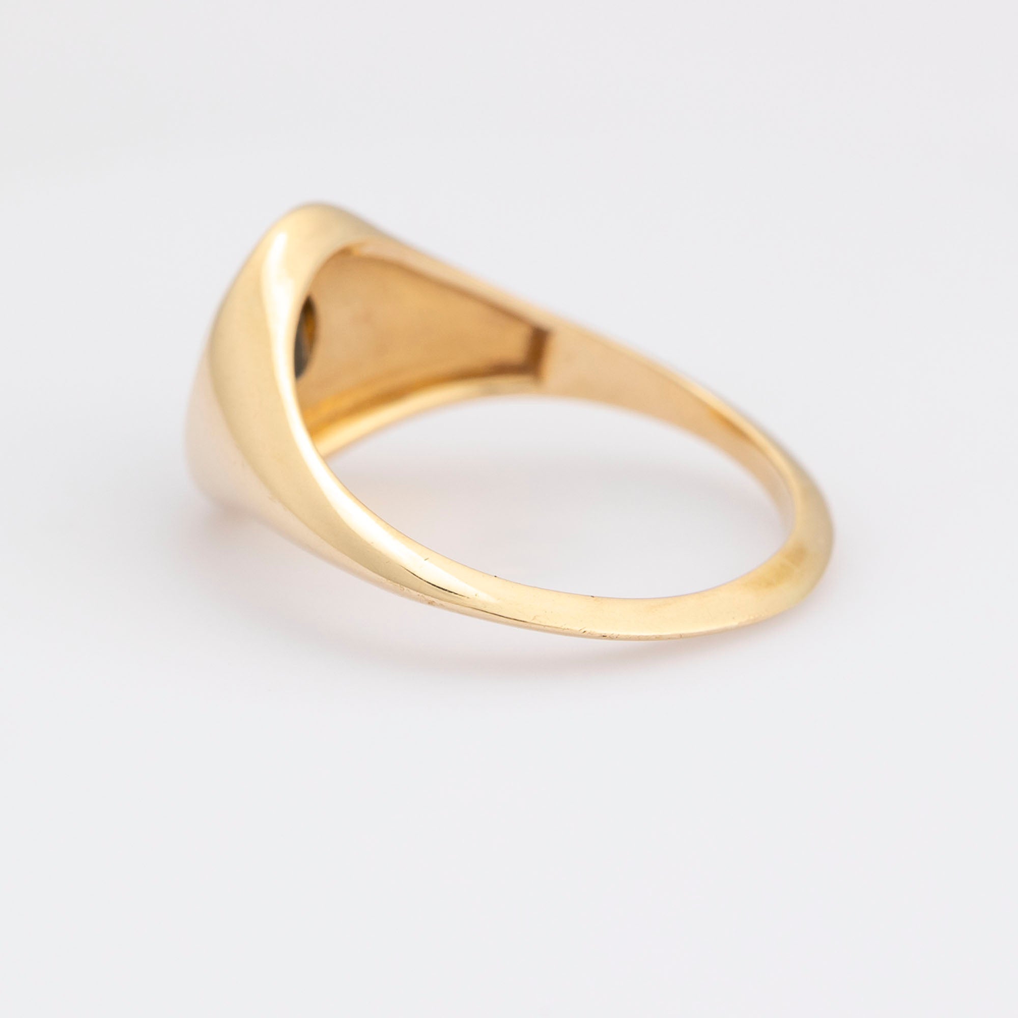 The Signet Ring | 0.60ct Pear Montana Sapphire in 10K Yellow Gold