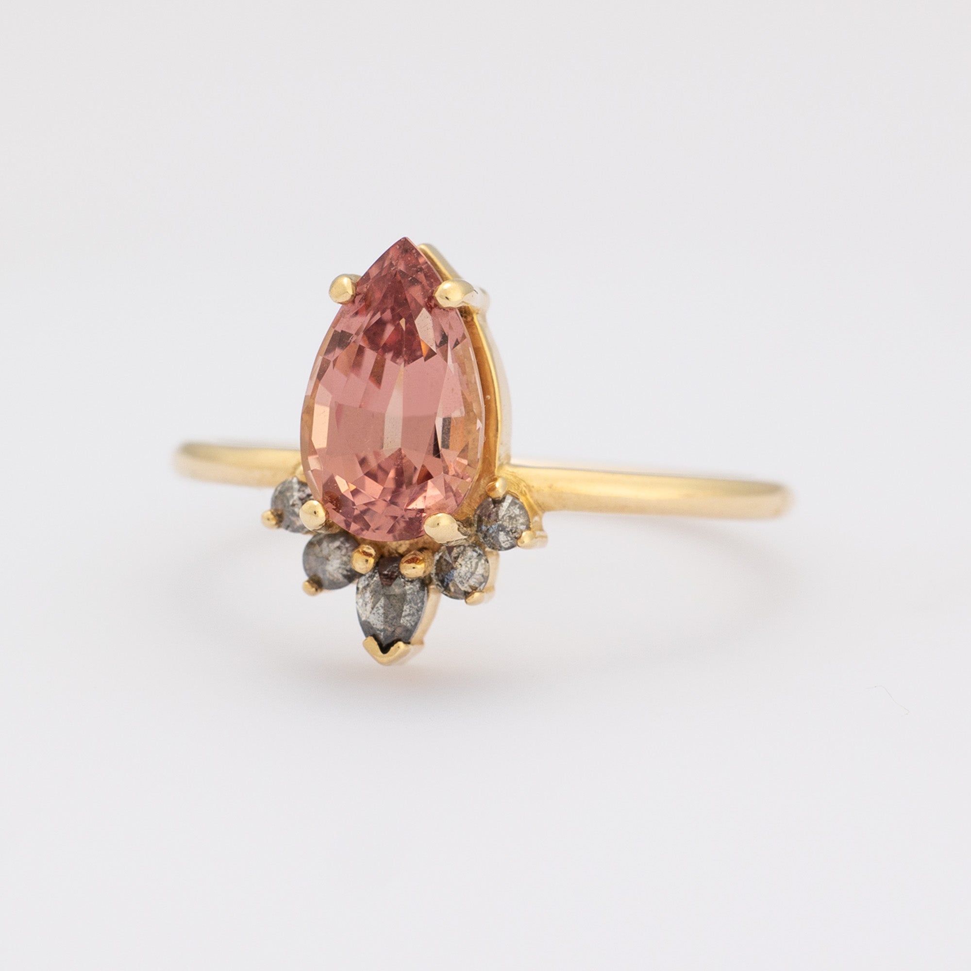 The Aster Ring | 1.59ct Pear Garnet in 14K Yellow Gold – Alexis