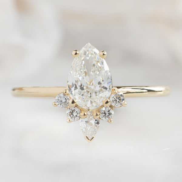 Alexis Russell  Engagement Rings The Aster Ring | Build Your Own Pear White Diamond Engagement Ring