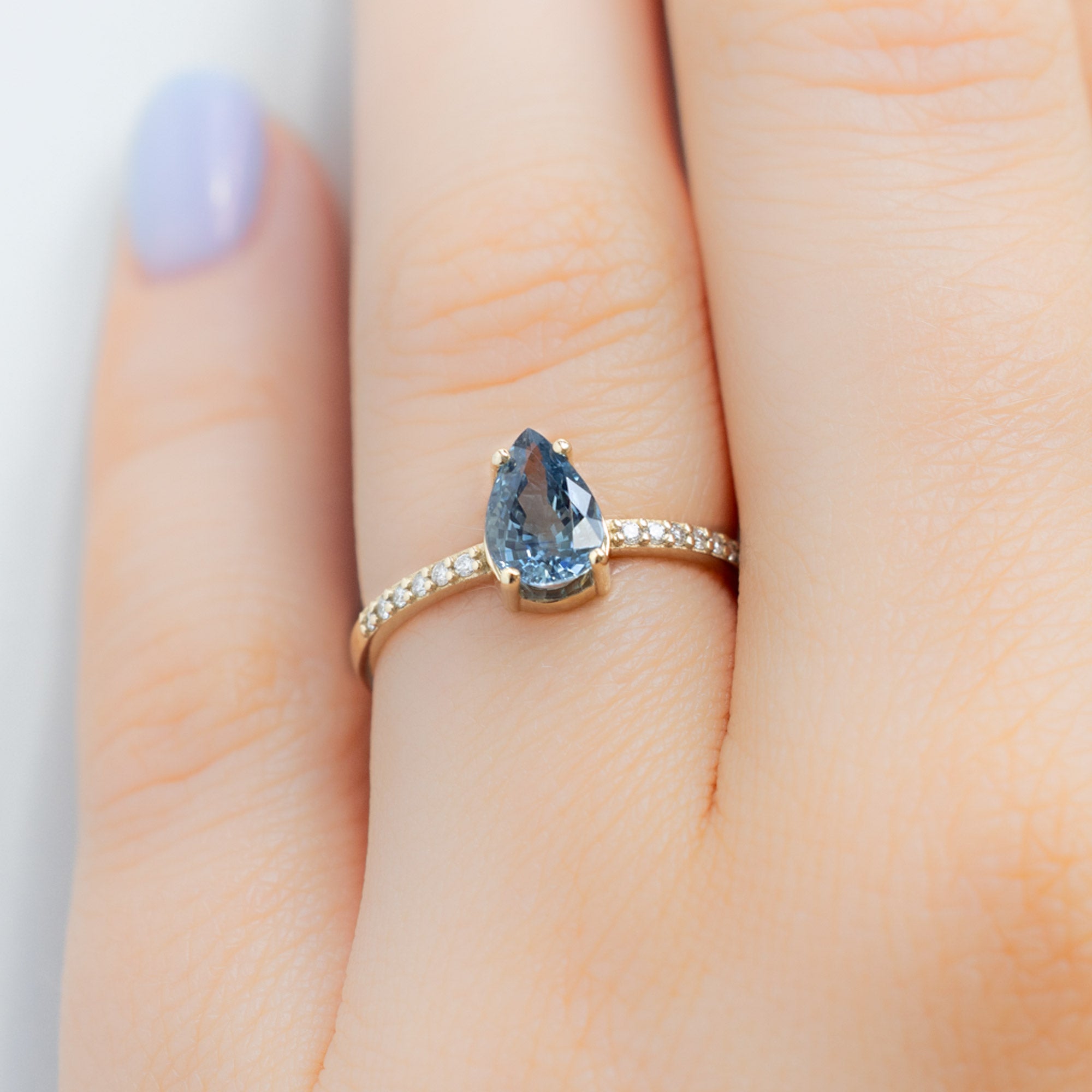The Willow Ring | Build Your Own Pear Sapphire Engagement Ring