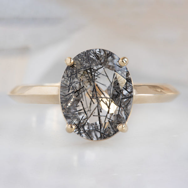 The Bryn Ring | 2.60ct Oval Tourmaline in Quartz in 14K Yellow Gold
