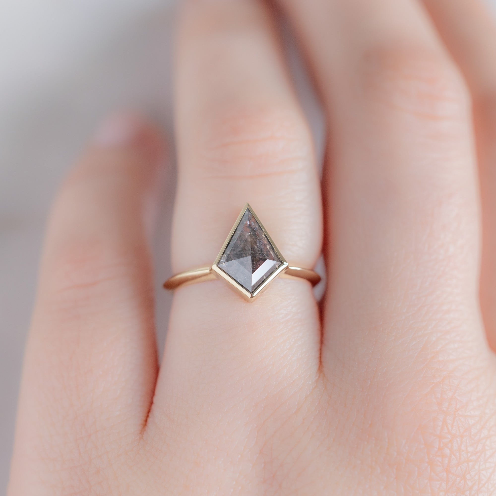The Hazel Ring | Build Your Own Kite Salt and Pepper Diamond Engagement Ring