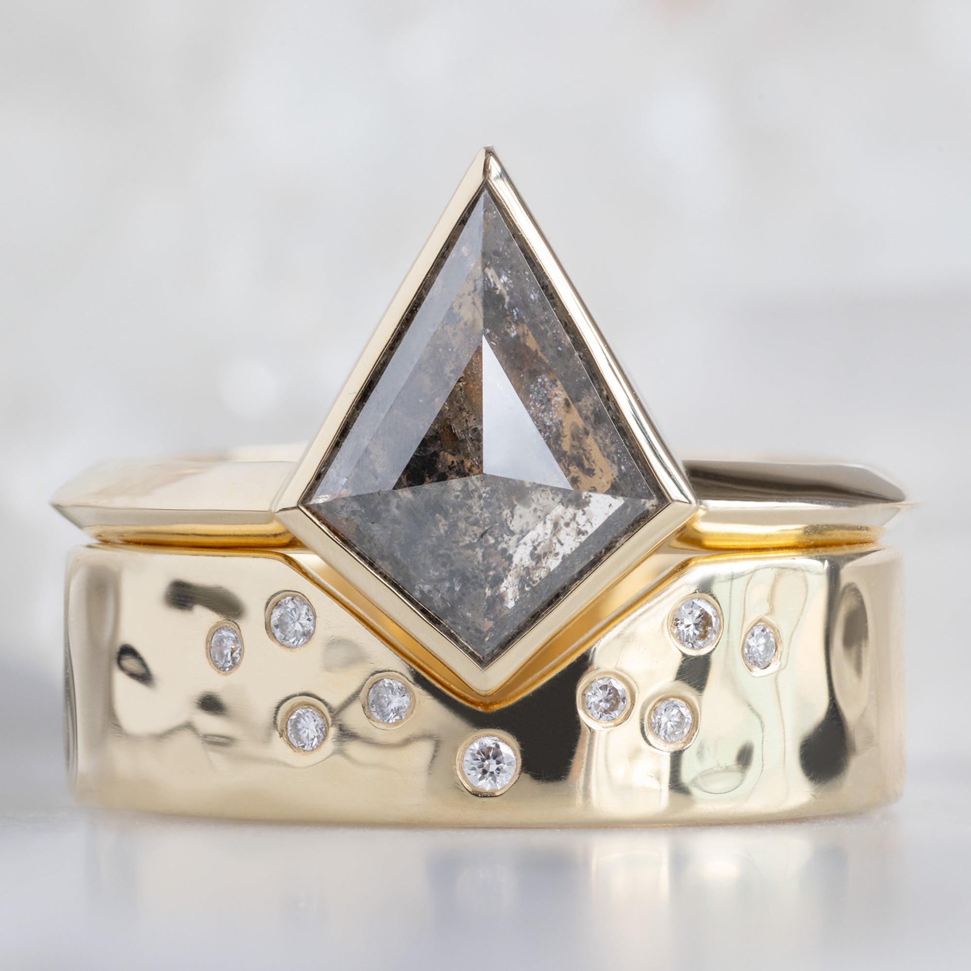 The Hazel Ring | Build Your Own Kite Salt and Pepper Diamond Engagement Ring