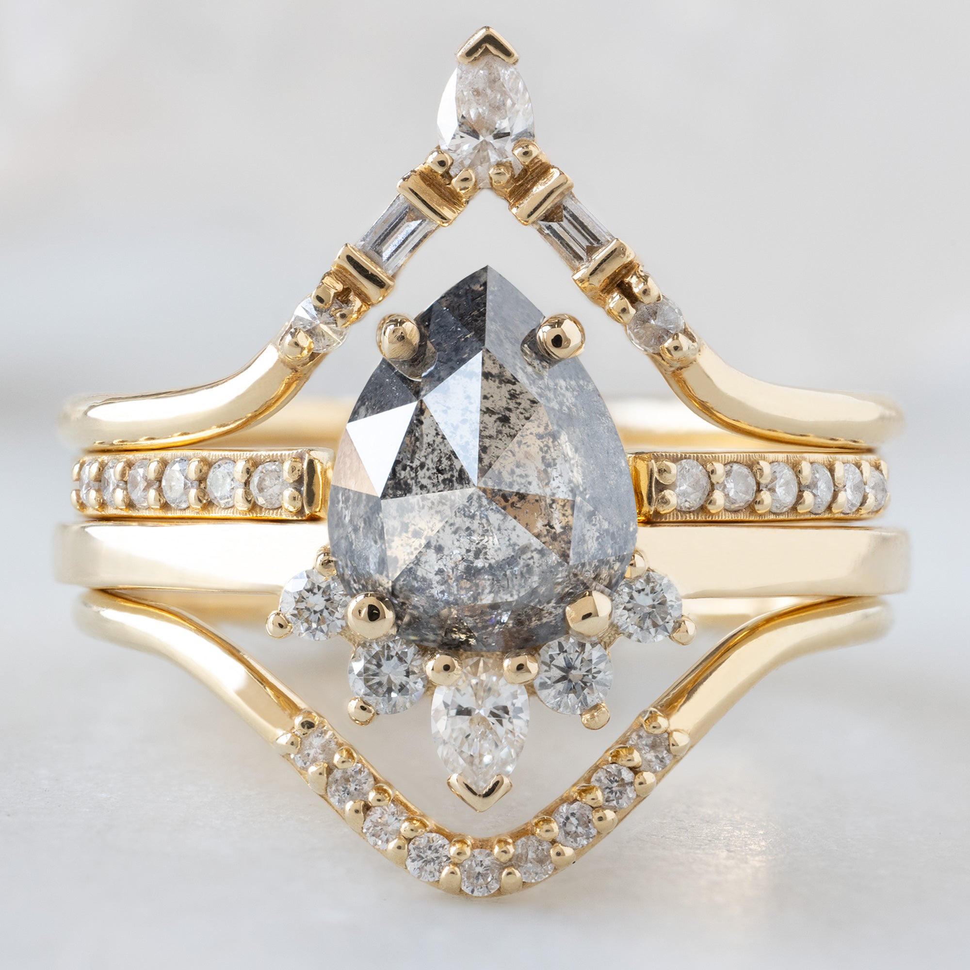 buy:white-diamond-tiara-stacking-band-14k-or-18k-yellow-gold,open-cuff-white-diamond-pave-stacking-band-14k-or-18k-yellow-gold,the-aster-ring-1-35ct-pear-salt-and-pepper-diamond-in-14k-rose-gold,white-diamond-pave-peak-stacking-band-14k-or-18k-yellow-gold