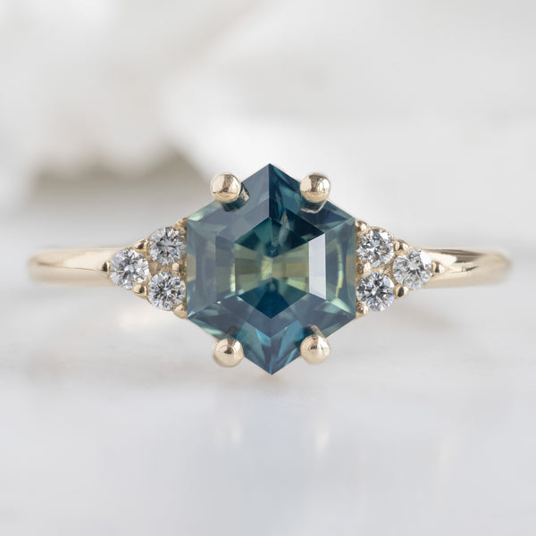 The Ivy Ring | Build Your Own Hexagon Blue Sapphire Engagement Ring