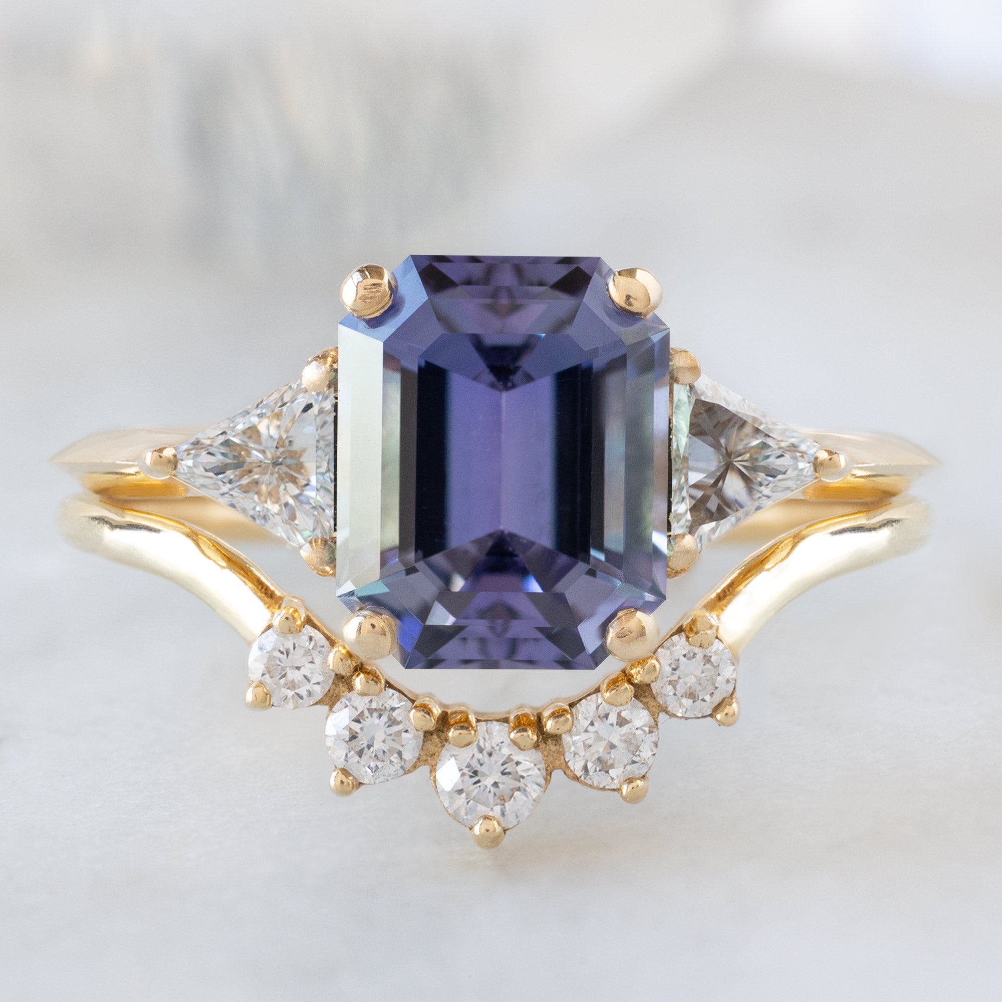 Alexis Russell  Engagement Rings The Jade Ring | Build Your Own Emerald Cut Tanzanite Engagement Ring