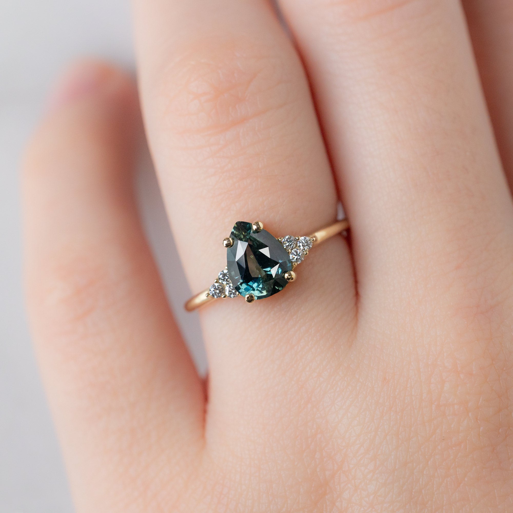 Alexis Russell  Engagement Rings The Ivy Ring | Build Your Own Pear Blue Sapphire Engagement Ring