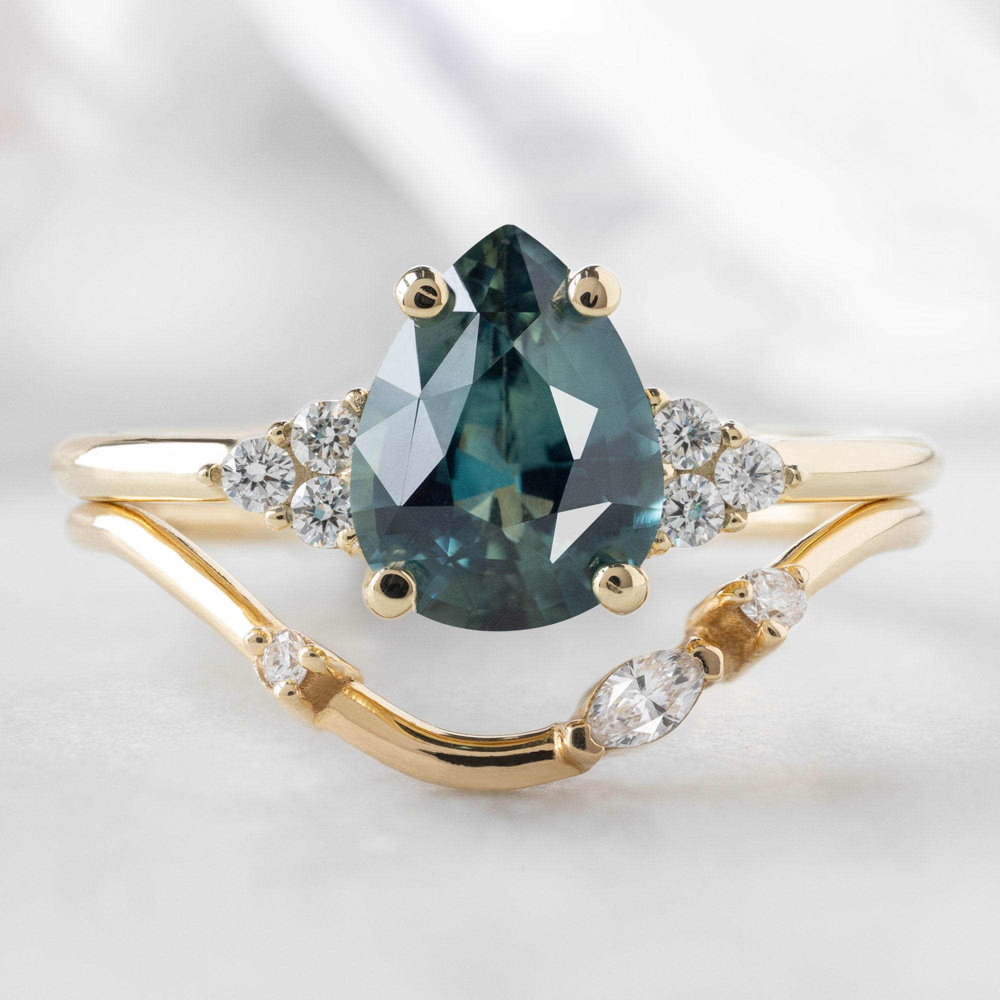 Alexis Russell  Engagement Rings The Ivy Ring | Build Your Own Pear Blue Sapphire Engagement Ring