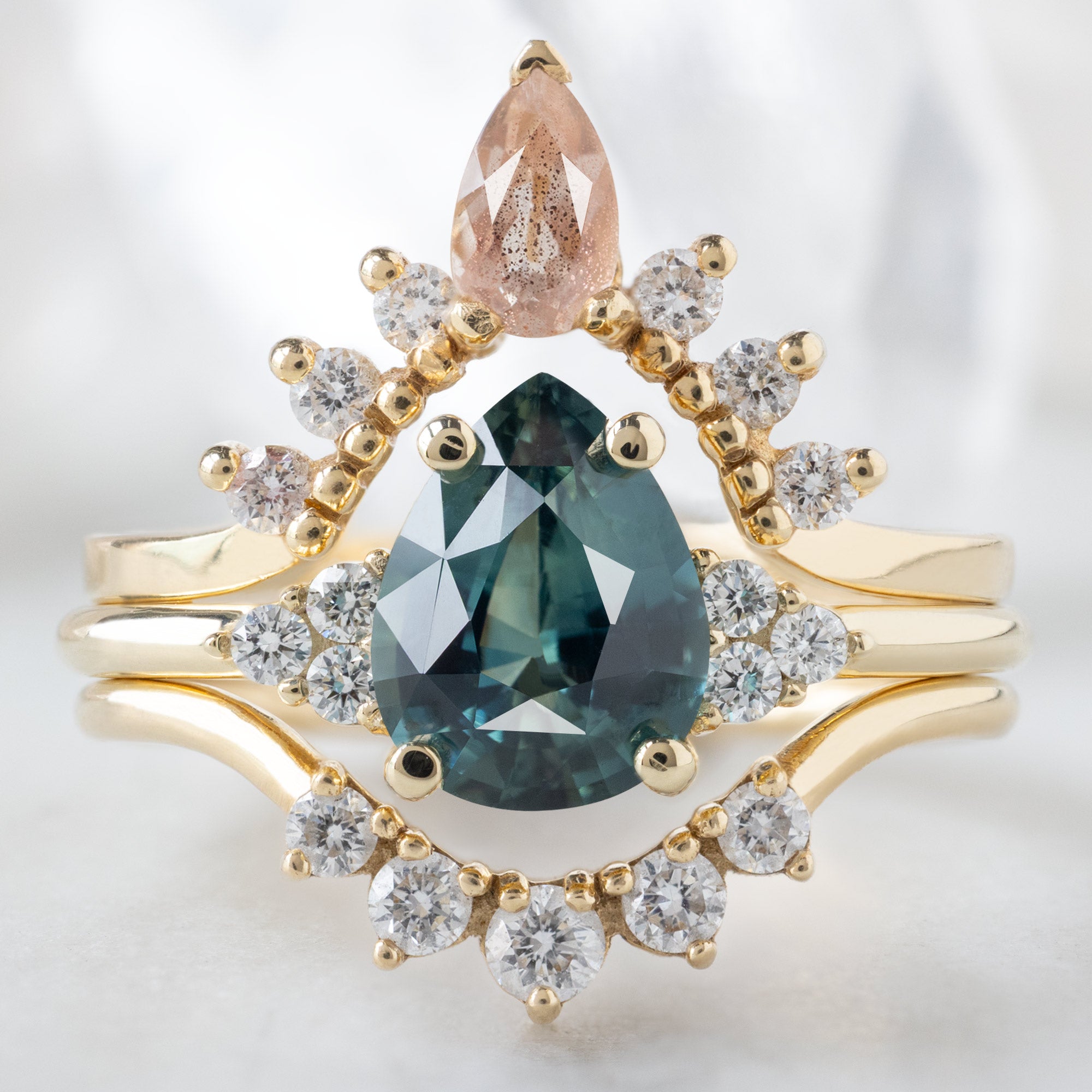 Alexis Russell  Engagement Rings The Ivy Ring | Build Your Own Pear Blue Sapphire Engagement Ring