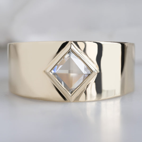 Alexis Russell  Engagement Rings The Cigar Ring | .54ct Natural Kite White Diamond in 14K Yellow Gold