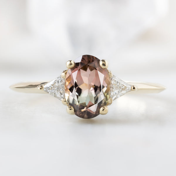Alexis Russell  Engagement Rings The Jade Ring | .82ct Oval Bicolor Tourmaline in 14K Yellow Gold