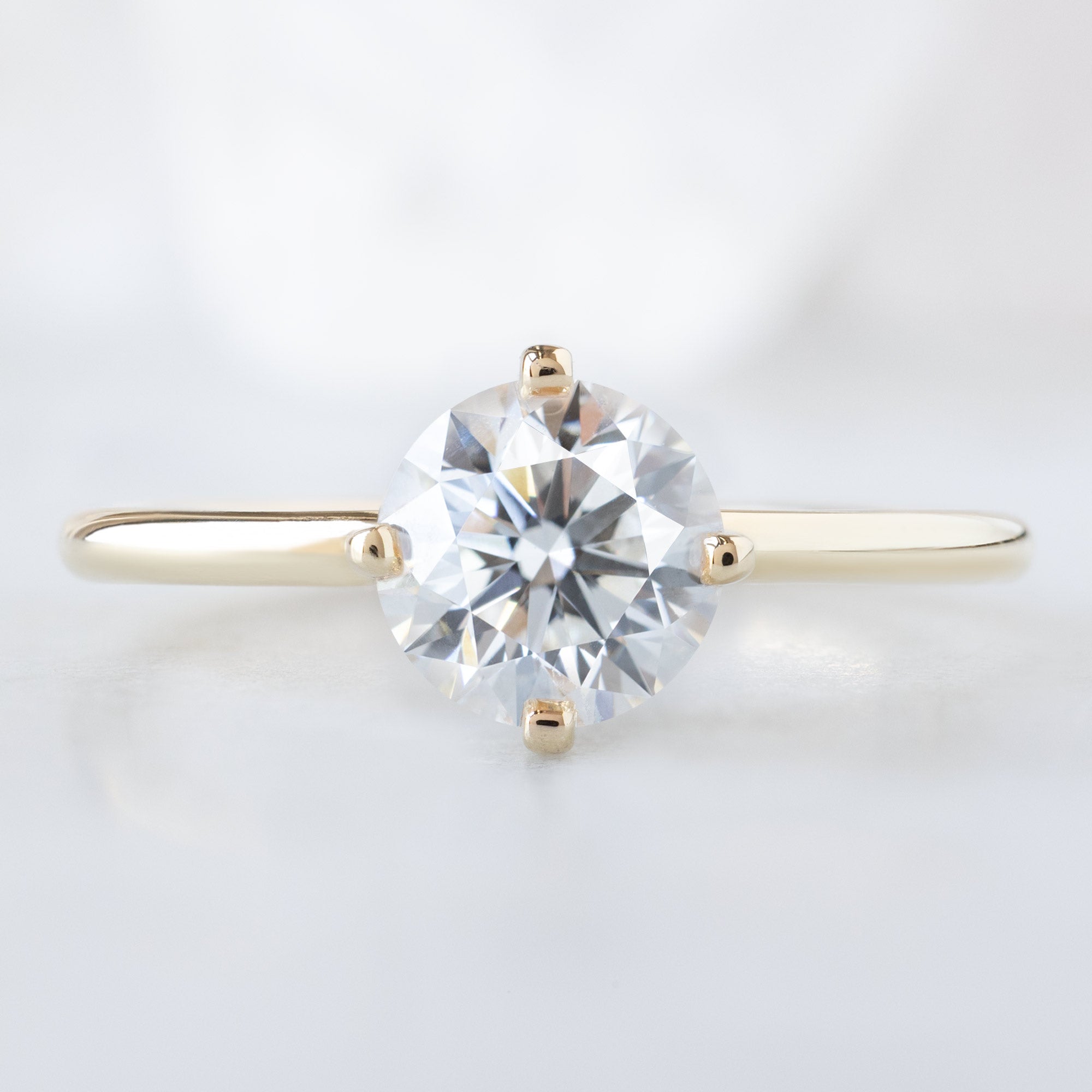 Alexis Russell  Engagement Rings The Bryn Ring | 1.01 Lab Grown Round White Diamond in 14K Yellow Gold
