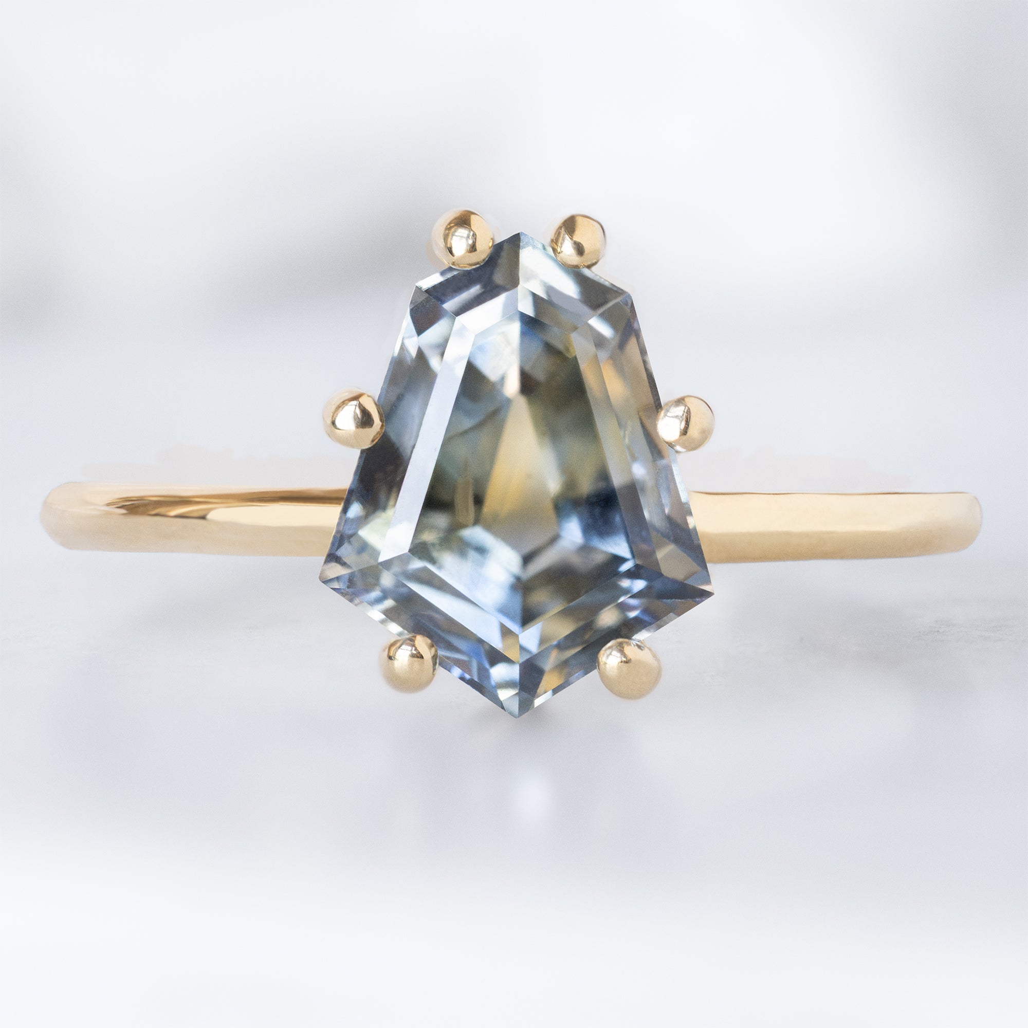 Alexis Russell  Engagement Rings The Bryn Ring | with a 2.45ct Geometric Parti Sapphire in 14K Yellow Gold
