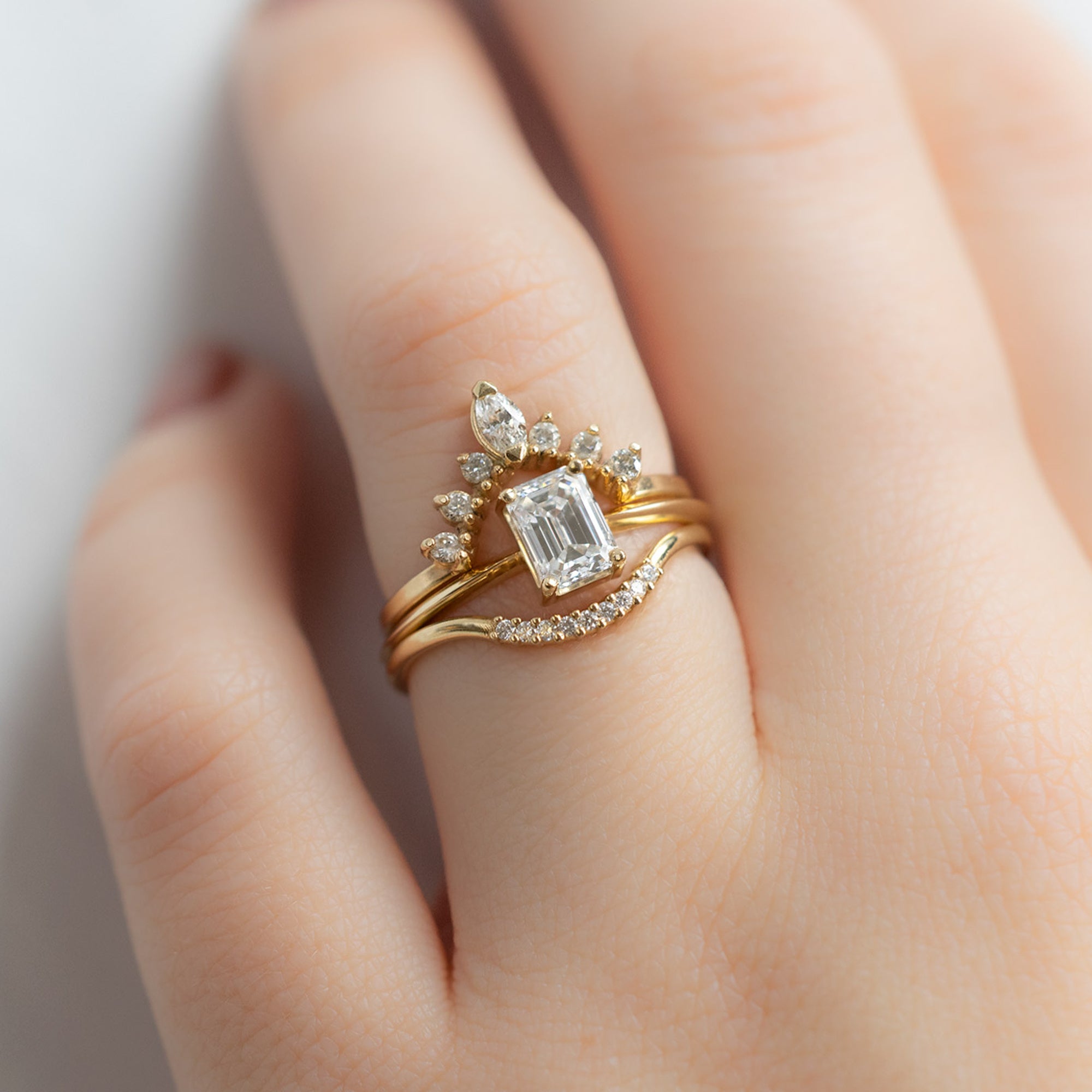 Alexis Russell  Engagement Rings The Bryn Ring | Build Your Own Emerald Cut White Diamond Engagement Ring