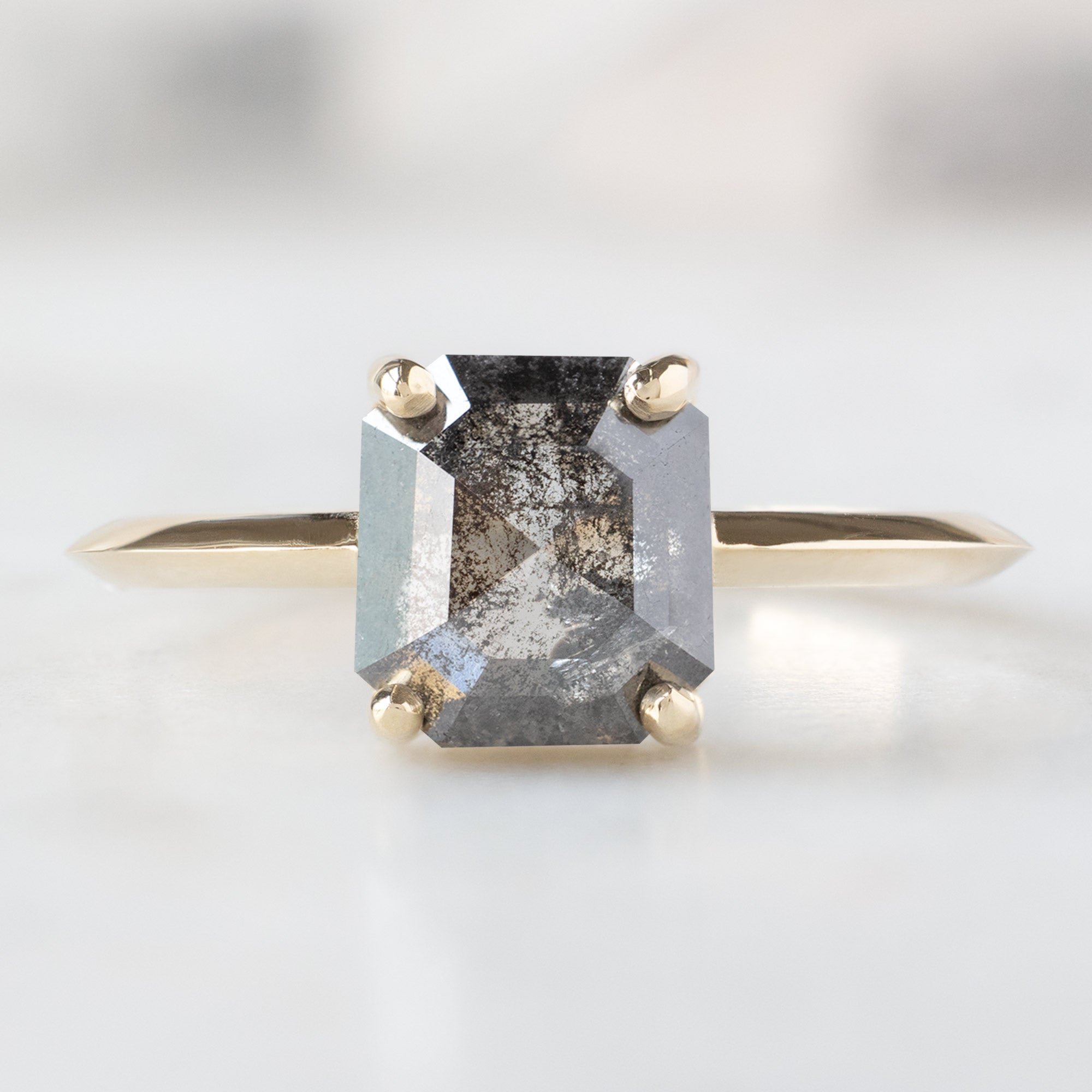Alexis Russell  Engagement Rings The Bryn Ring | Build Your Own Emerald Cut Salt and Pepper Diamond Engagement Ring