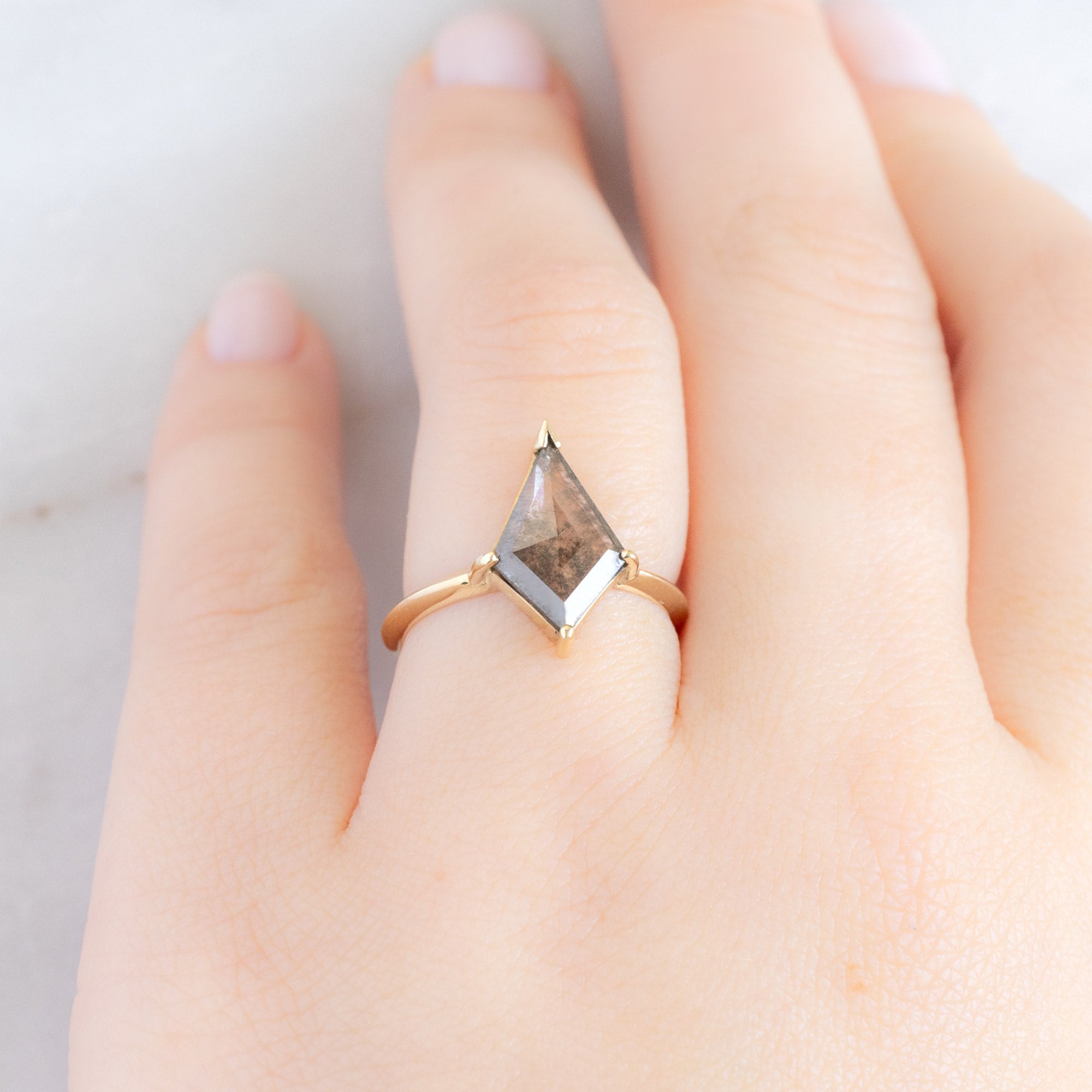 Alexis Russell  Engagement Rings The Sage Ring | Build Your Own Kite Salt and Pepper Diamond Engagement Ring