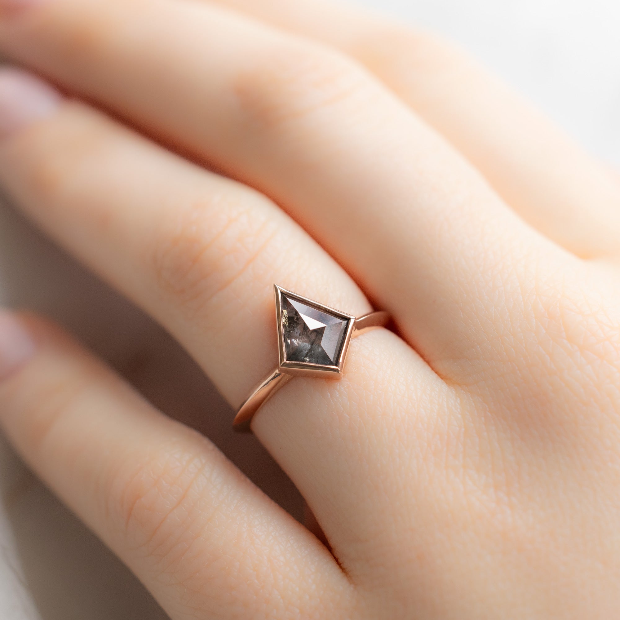 The Hazel Ring | Build Your Own Kite Salt and Pepper Diamond Engagement Ring