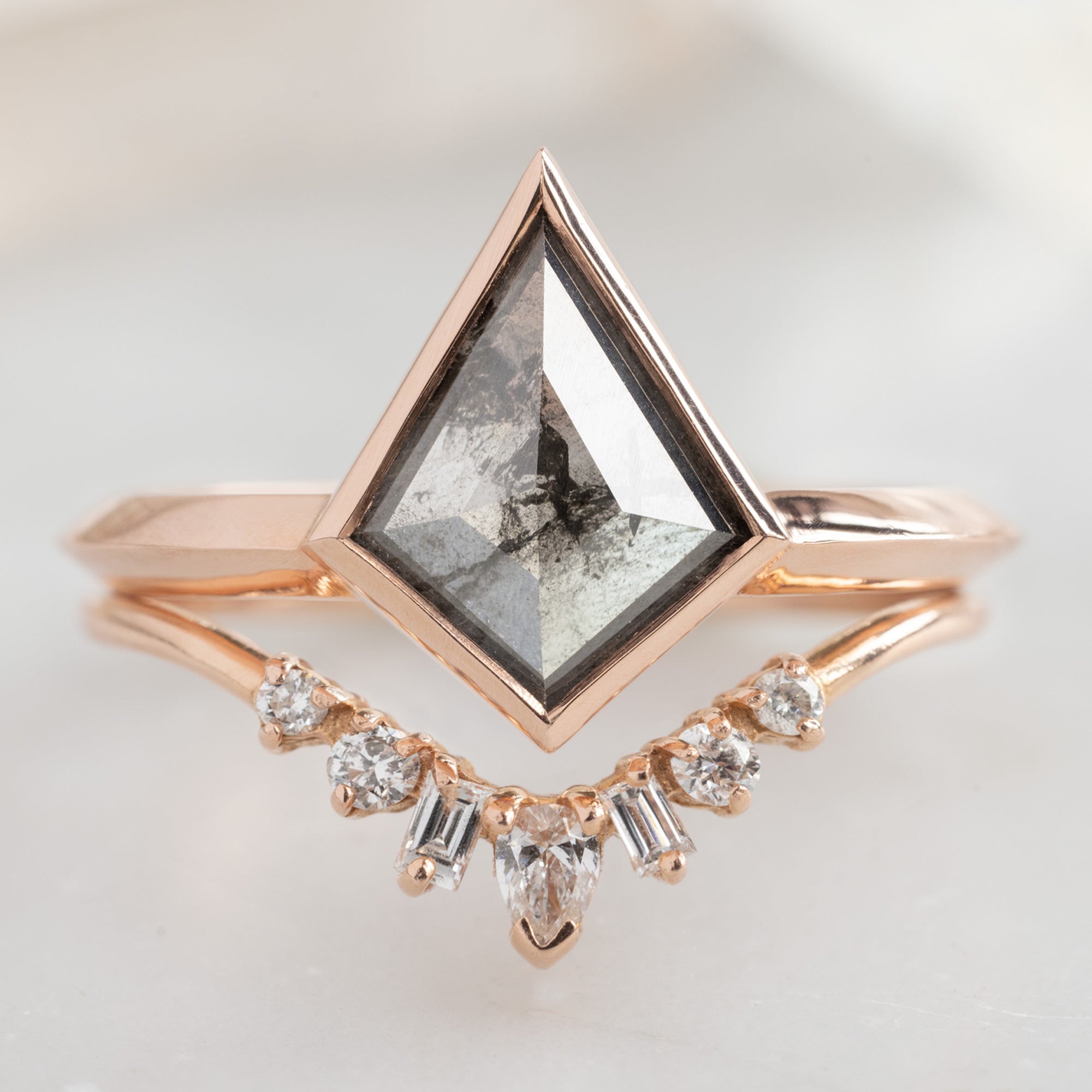 The Hazel Ring | Build Your Own Kite Salt and Pepper Diamond Engagement Ring
