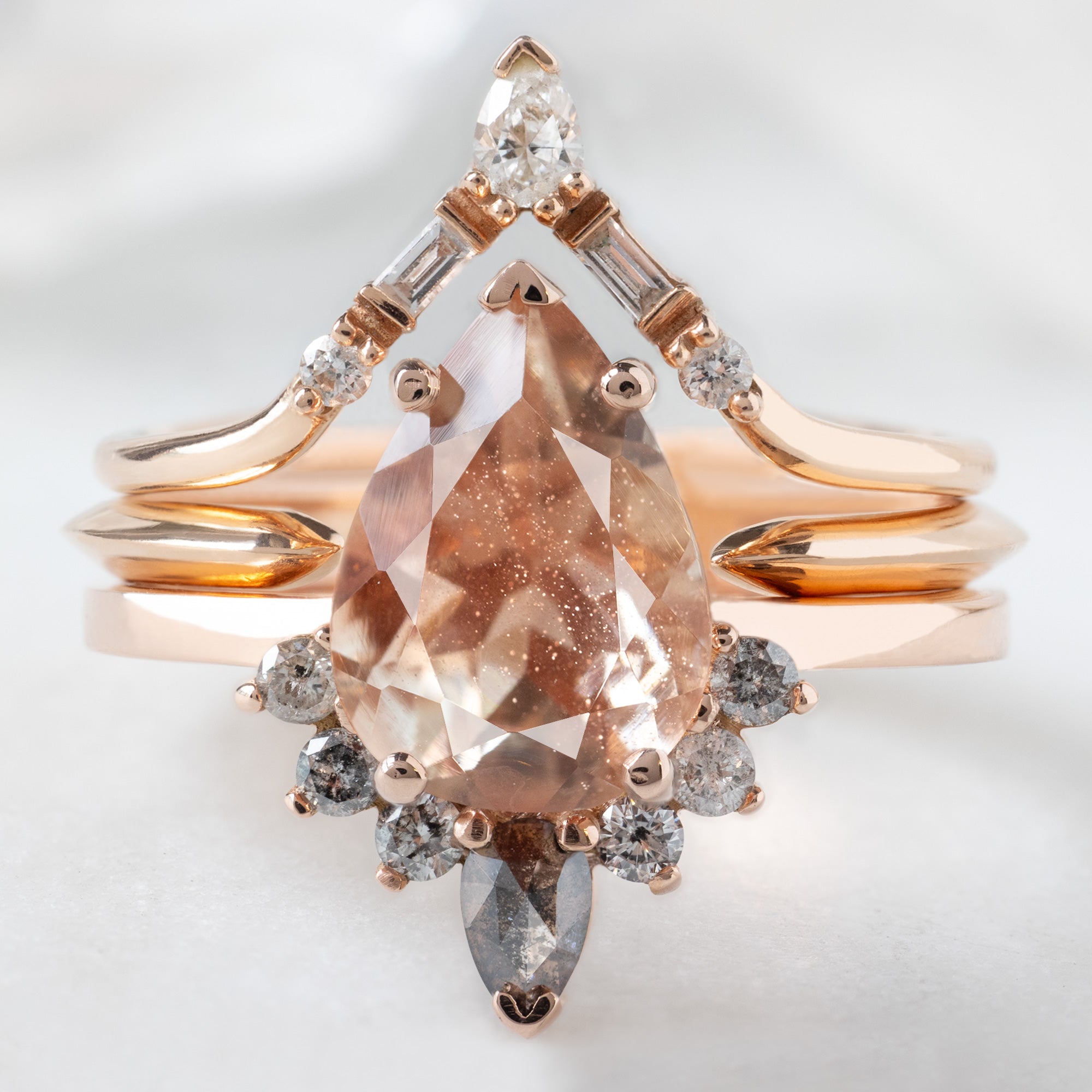 buy:white-diamond-tiara-stacking-band-14k-or-18k-yellow-gold,gold-open-cuff-knife-edge-stacking-band-14k-yellow-gold,the-aster-ring-1-96ct-pear-sunstone-in-14k-rose-gold