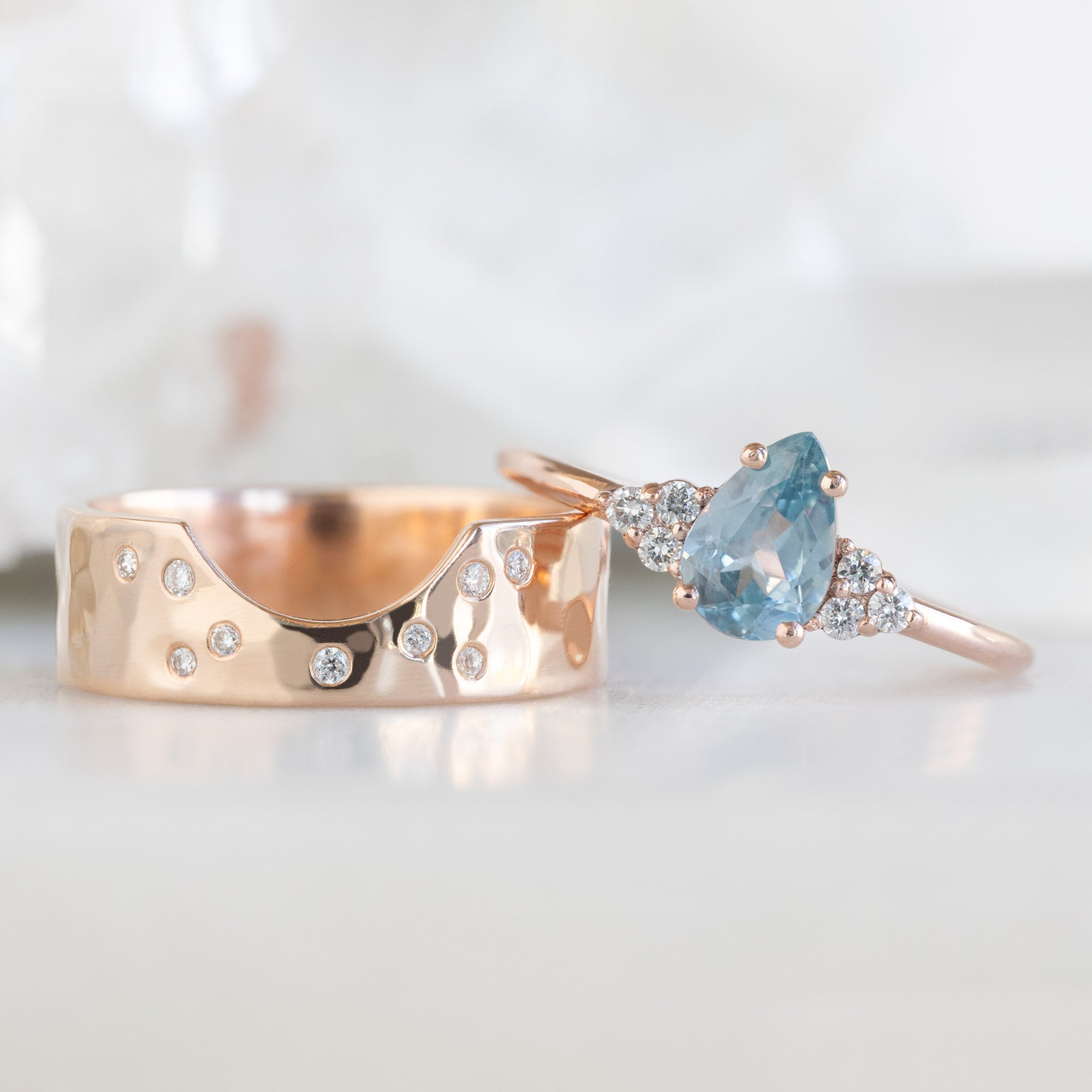 Alexis Russell  Engagement Rings The Ivy Ring | Build Your Own Pear Blue Sapphire Engagement Ring