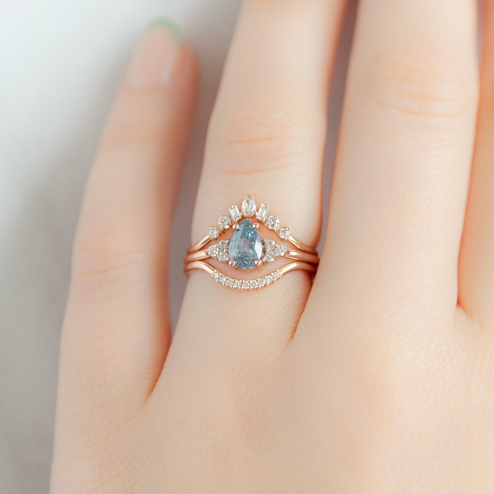 Alexis Russell  Engagement Rings The Ivy Ring | Build Your Own Pear Blue Sapphire Engagement Ring