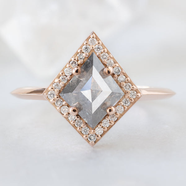 Alexis Russell  Engagement Rings The Dahlia Ring | .99ct Kite Salt and Pepper Diamond in 14K Rose Gold