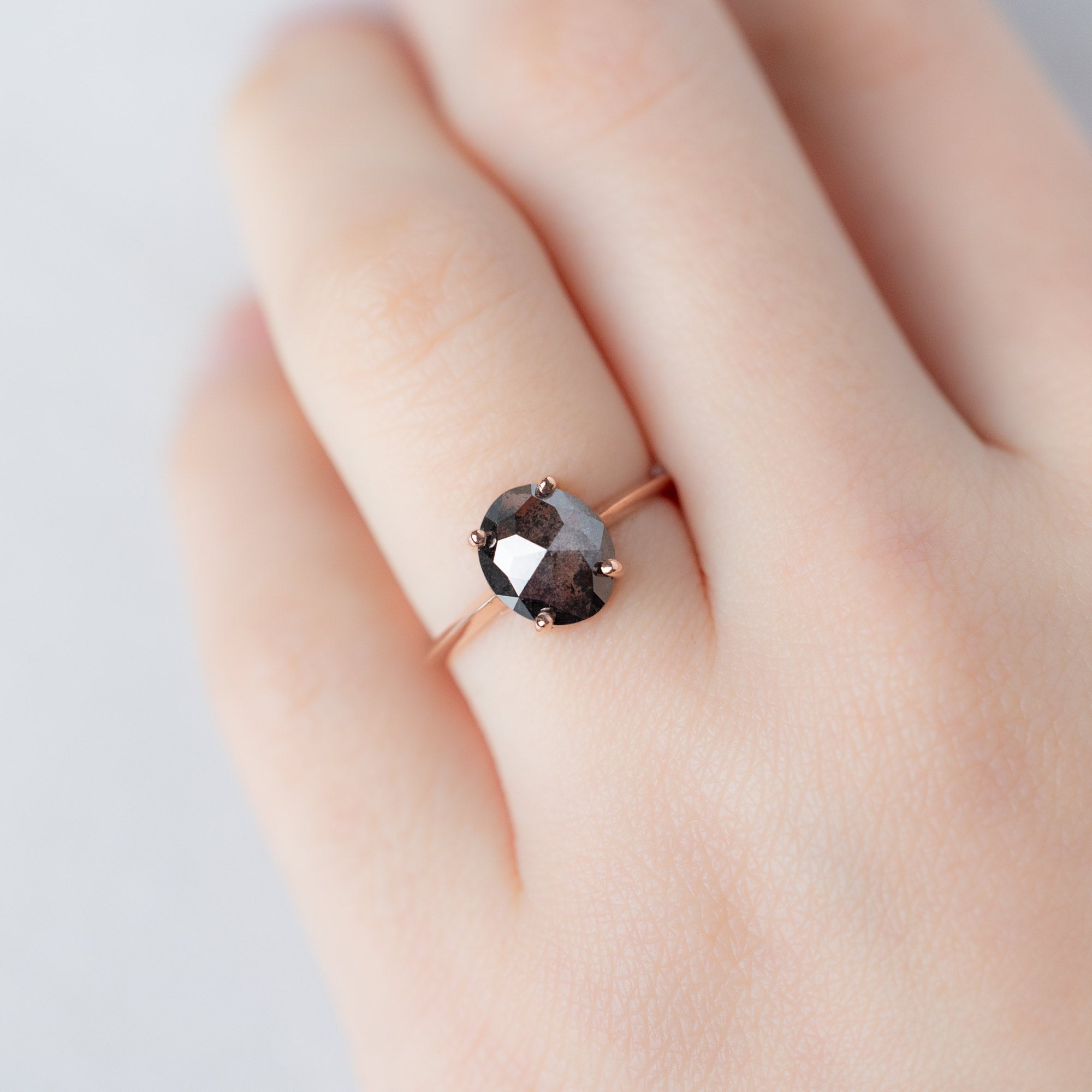 Alexis Russell  Engagement Rings The Bryn Ring | Build Your Own Oval Salt and Pepper Diamond Engagement Ring