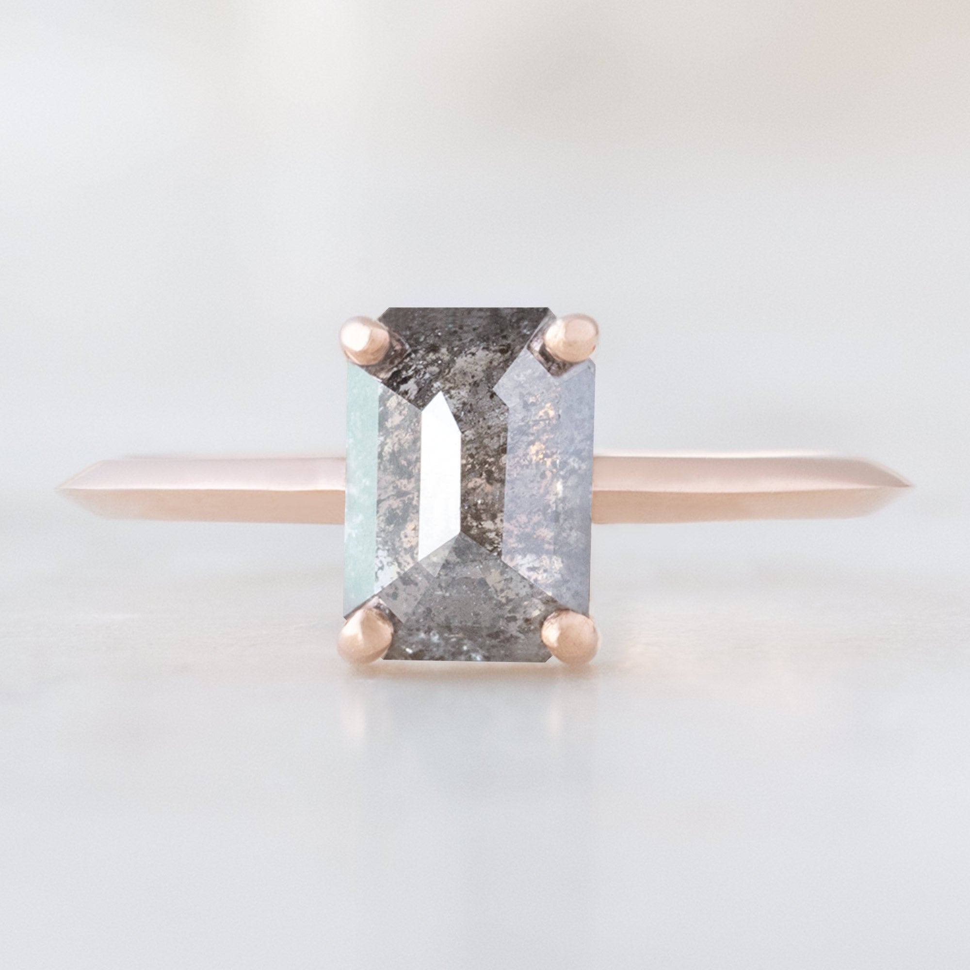 Alexis Russell  Engagement Rings The Bryn Ring | Build Your Own Emerald Cut Salt and Pepper Diamond Engagement Ring