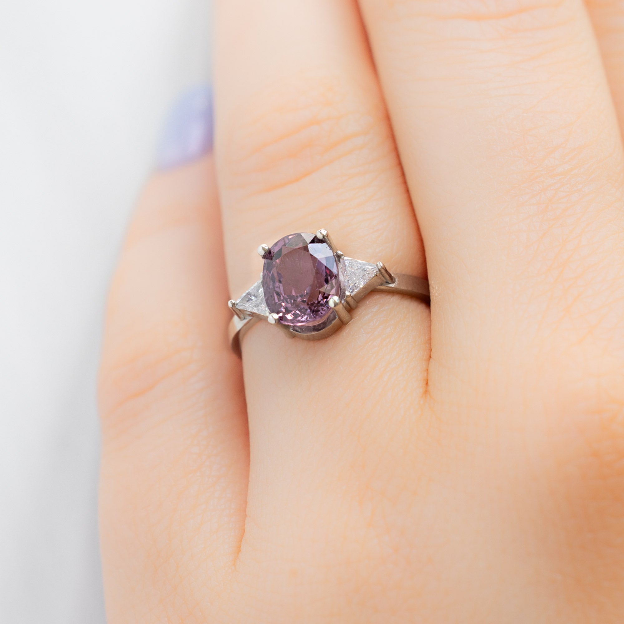 The Jade Ring | 2.30ct Oval Spinel in 14K White Gold