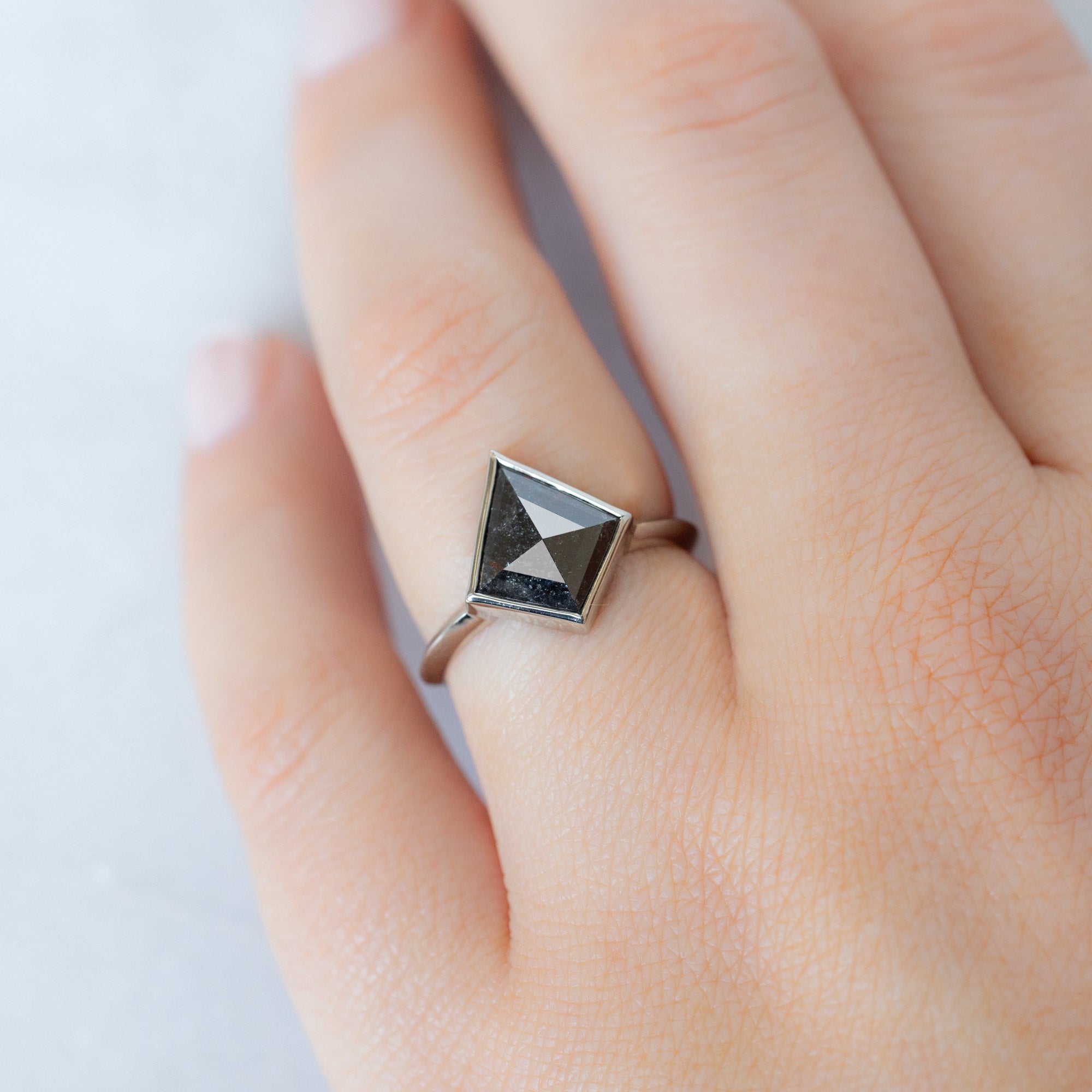 The Hazel Ring | Build Your Own Kite Black Diamond Engagement Ring