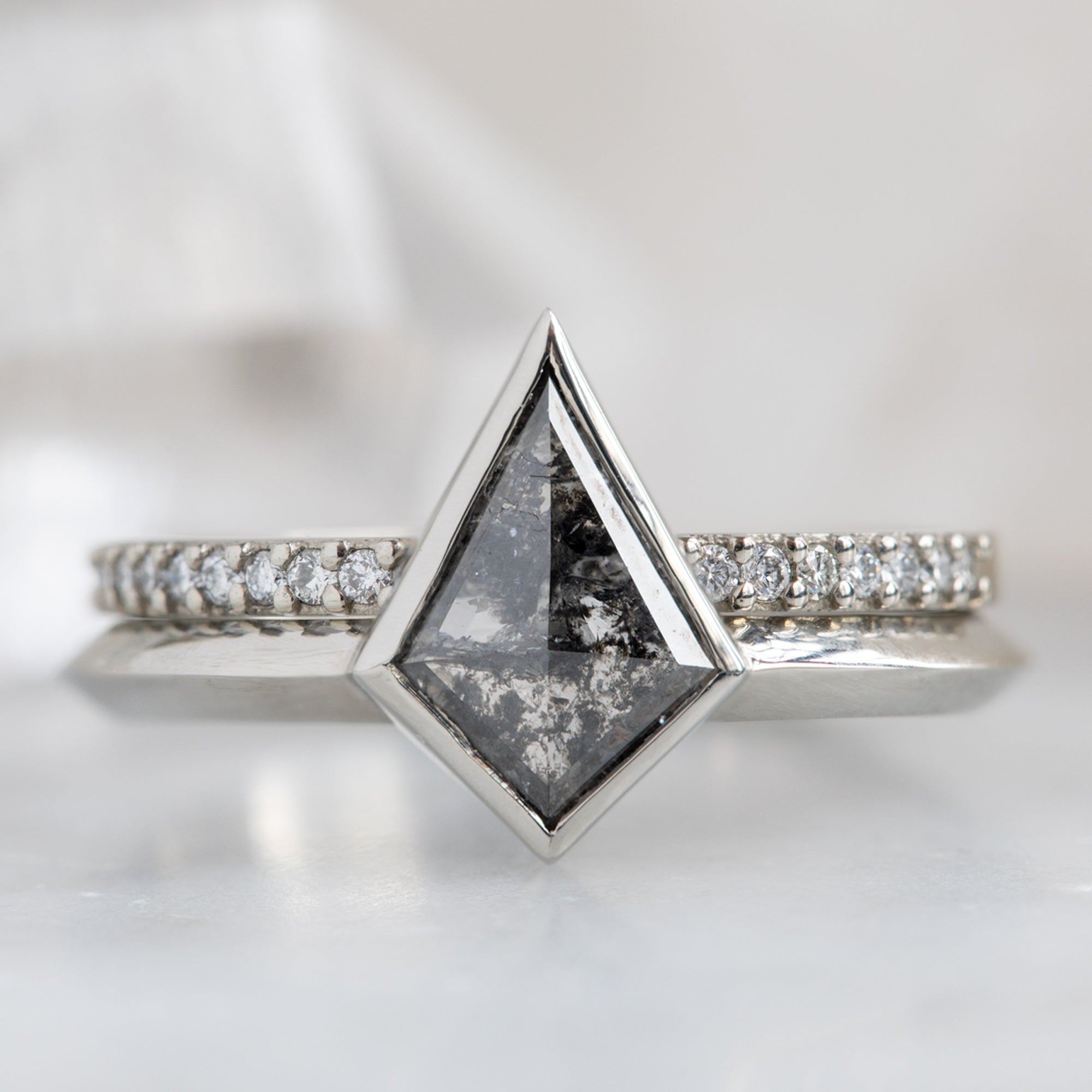 The Hazel Ring | Build Your Own Kite Salt and Pepper Diamond Engagement Ring