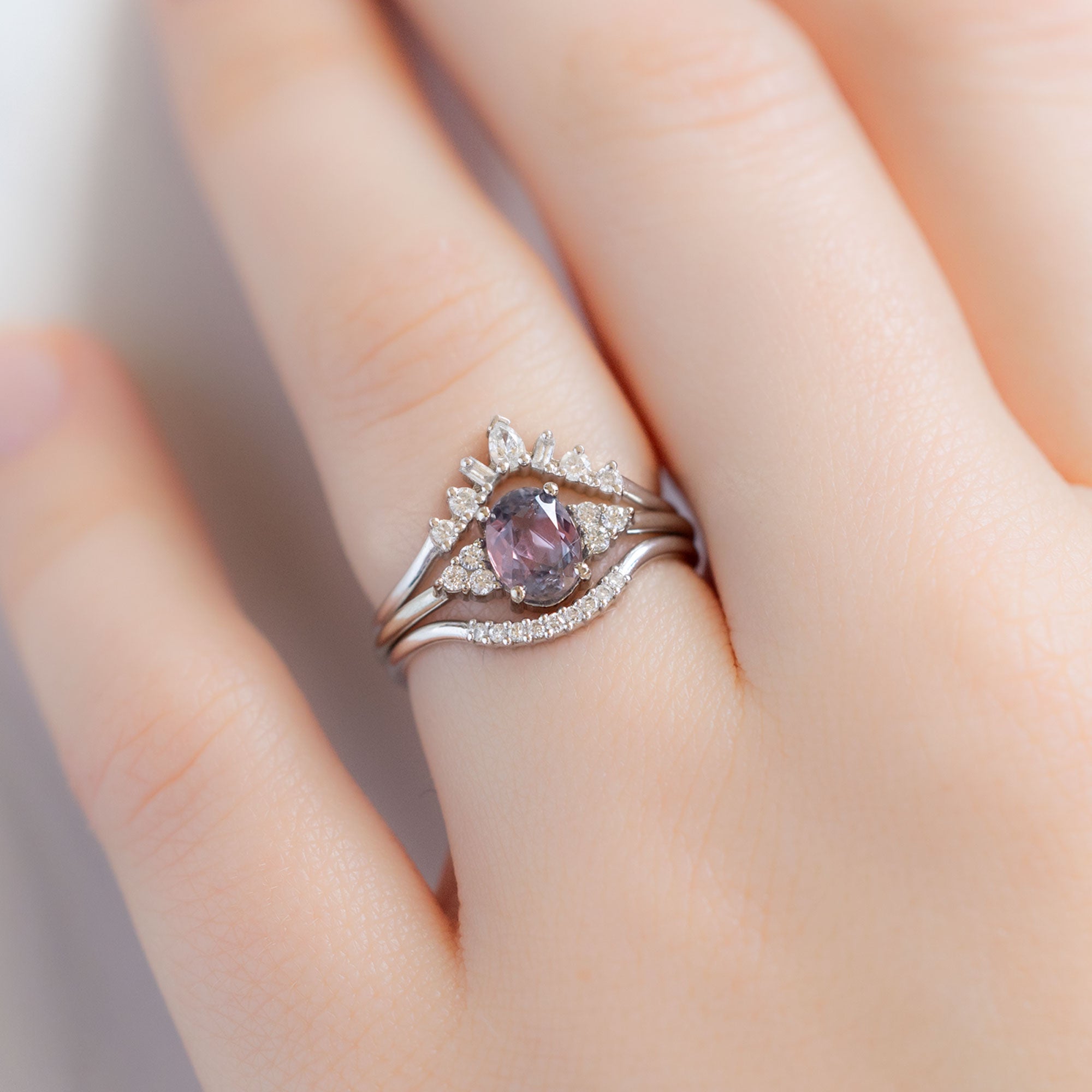 The Ivy Ring | Build Your Own Oval Colored Sapphire Engagement Ring