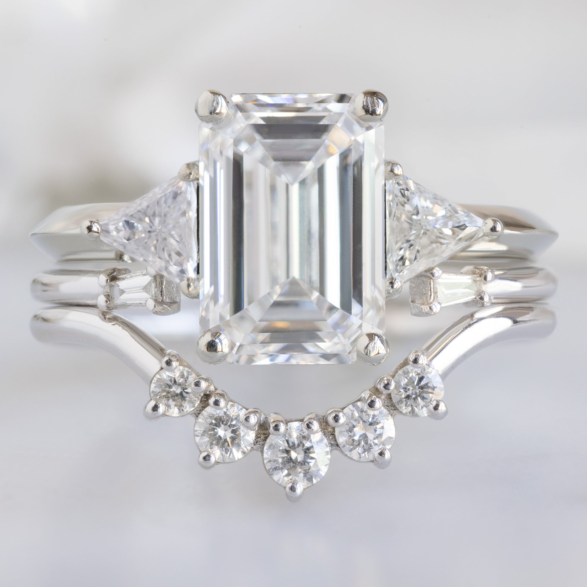 Alexis Russell  Engagement Rings The Jade Ring | Build Your Own Emerald Cut White Diamond Engagement Ring