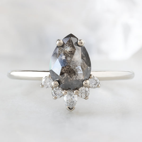 Alexis Russell  Engagement Rings The Aster Ring | Build Your Own Pear Black Diamond Engagement Ring