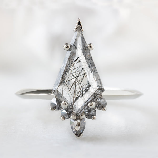 Alexis Russell  Engagement Rings The Aster Ring | 1.25ct Kite Tourmaline in Quartz in 14K White Gold