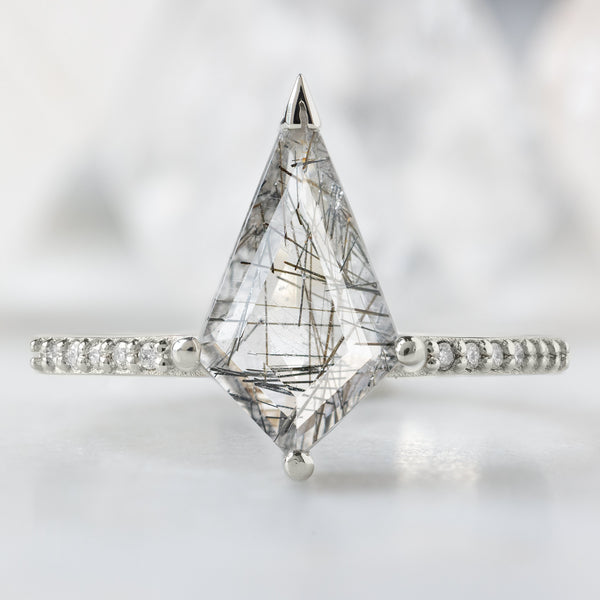 Alexis Russell  Engagement Rings The Willow Ring | 1.28ct Kite Tourmaline in Quartz in 14K White Gold
