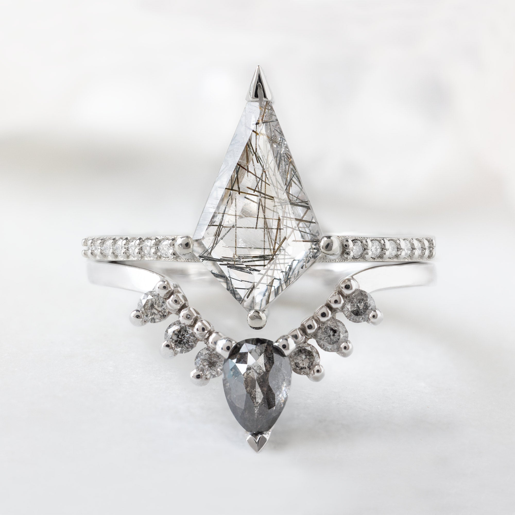 Alexis Russell  Engagement Rings The Willow Ring | 1.28ct Kite Tourmaline in Quartz in 14K White Gold