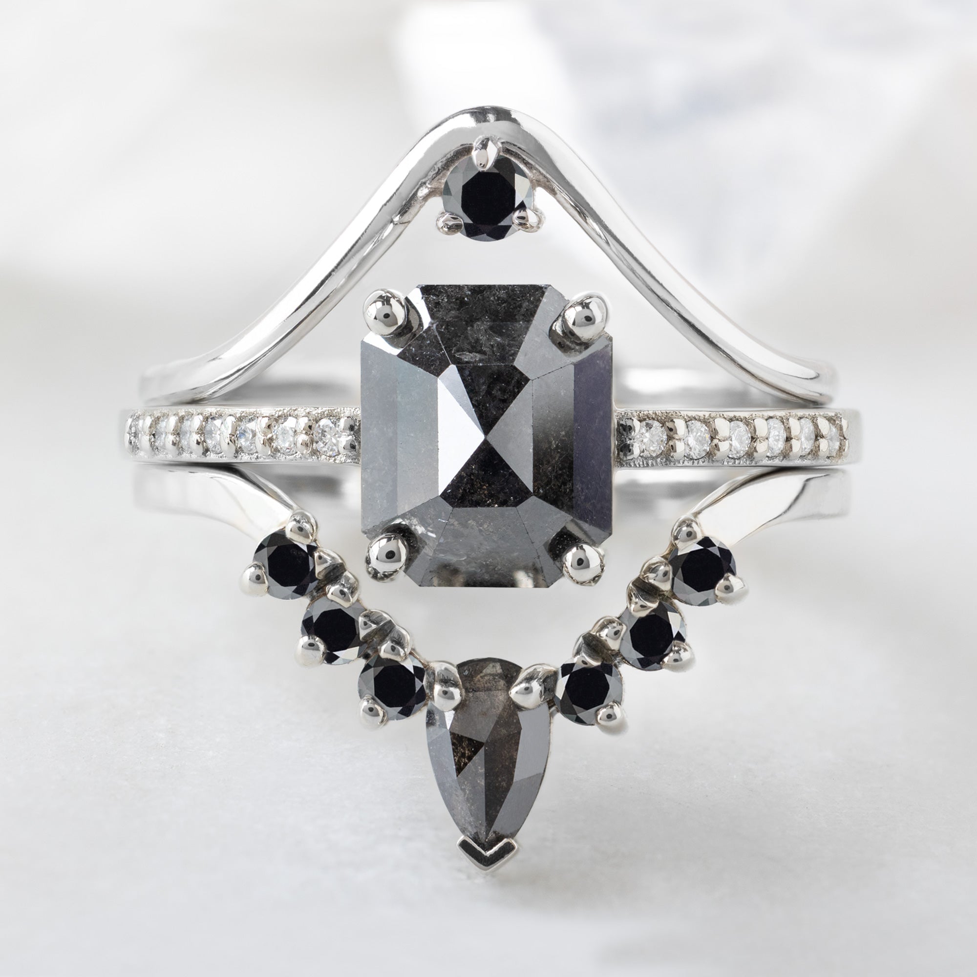 buy:peak-black-diamond-stacking-band-14k-or-18k-rose-gold,the-willow-ring-1-62ct-emerald-cut-black-diamond-in-14k-white-gold,pear-black-diamond-sunburst-stacking-band-14k-gold