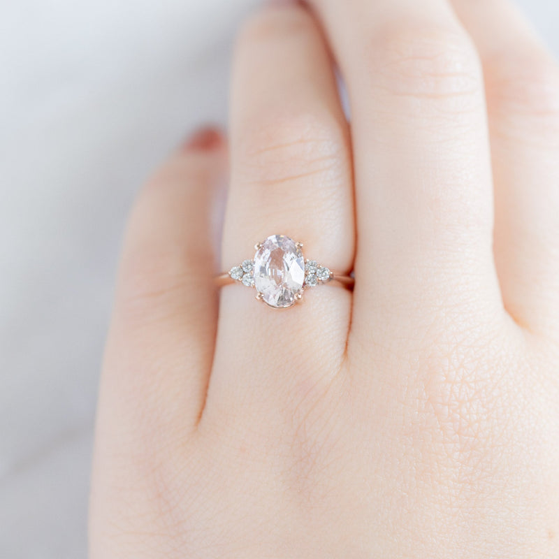 Peach sapphire rose gold hotsell