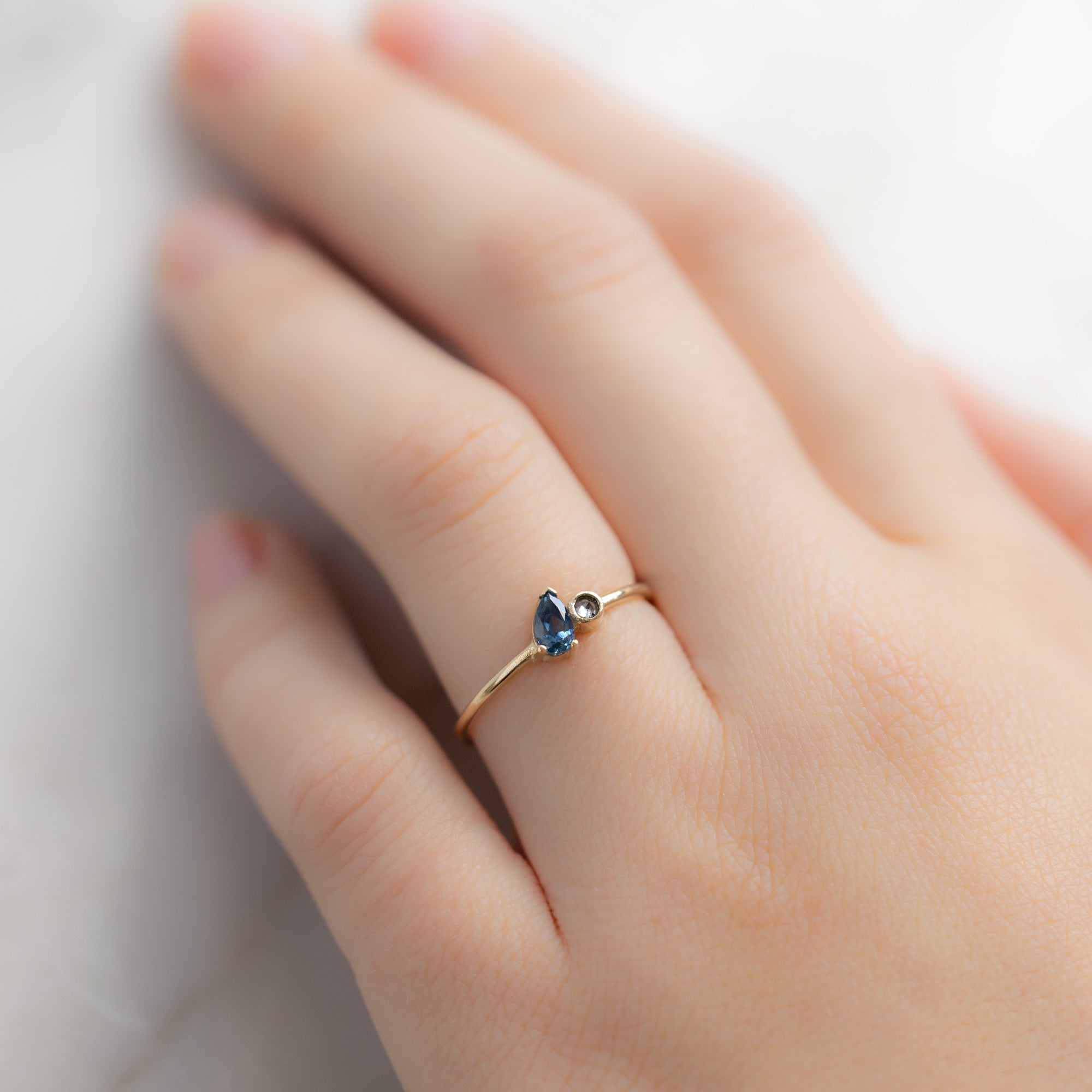 The Montana Sapphire + Diamond Ring | Yellow, Rose or White Gold