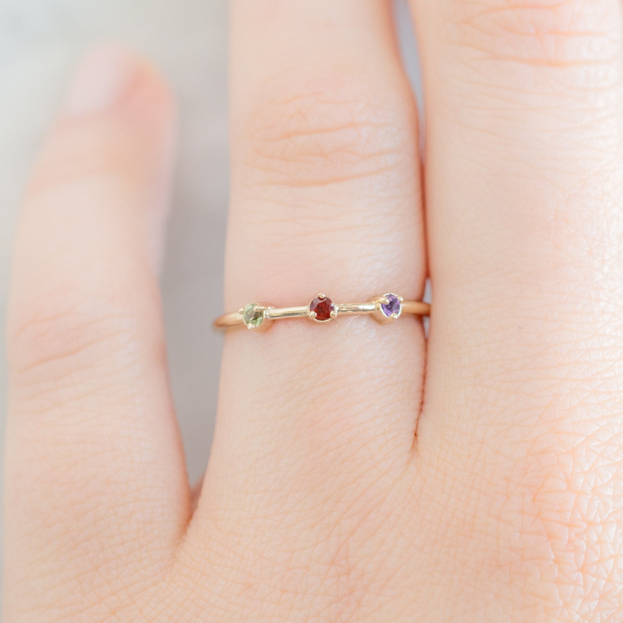 The Custom Multi-Birthstone Ring | 3 Stones
