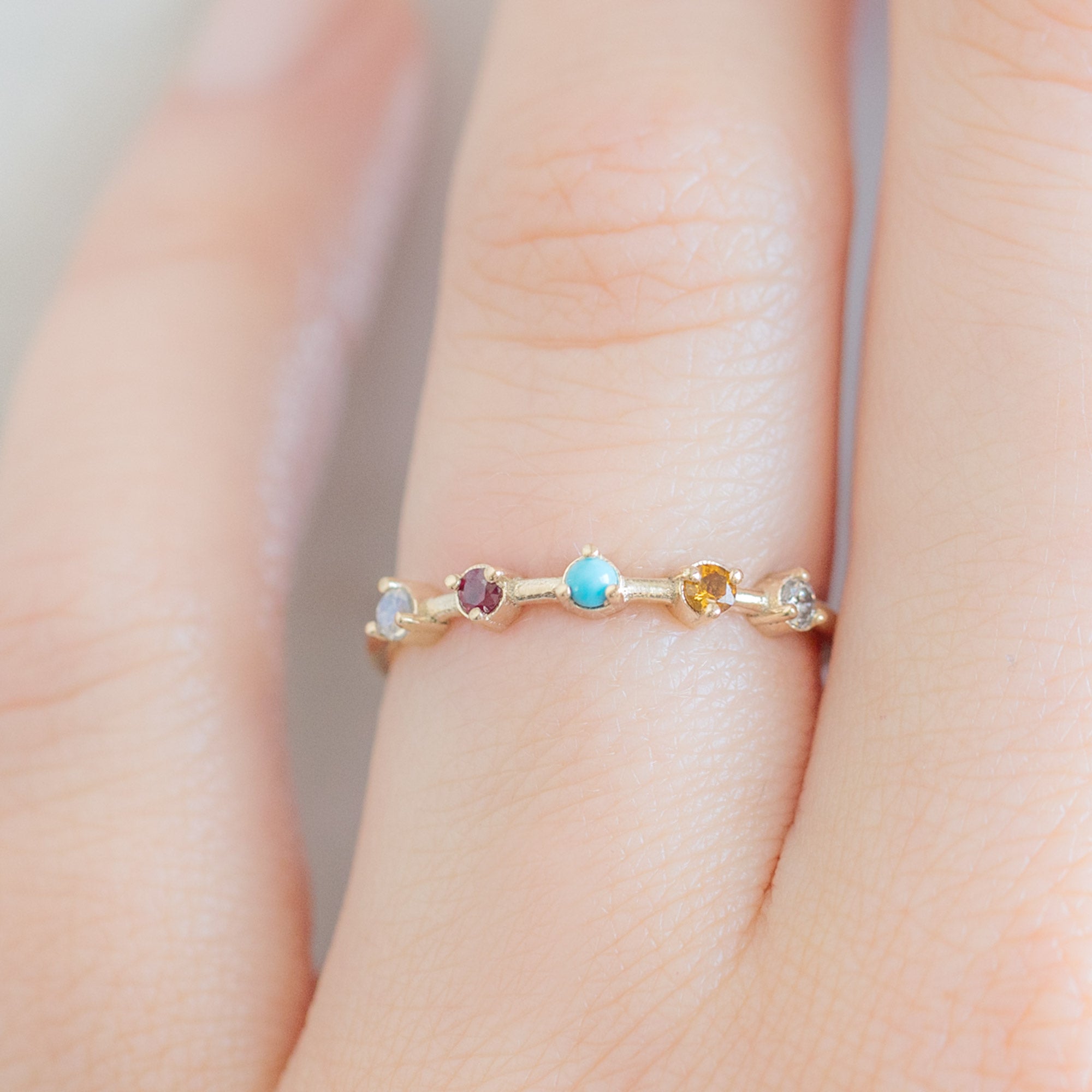 The Custom Multi-Birthstone Ring | 5 Stones