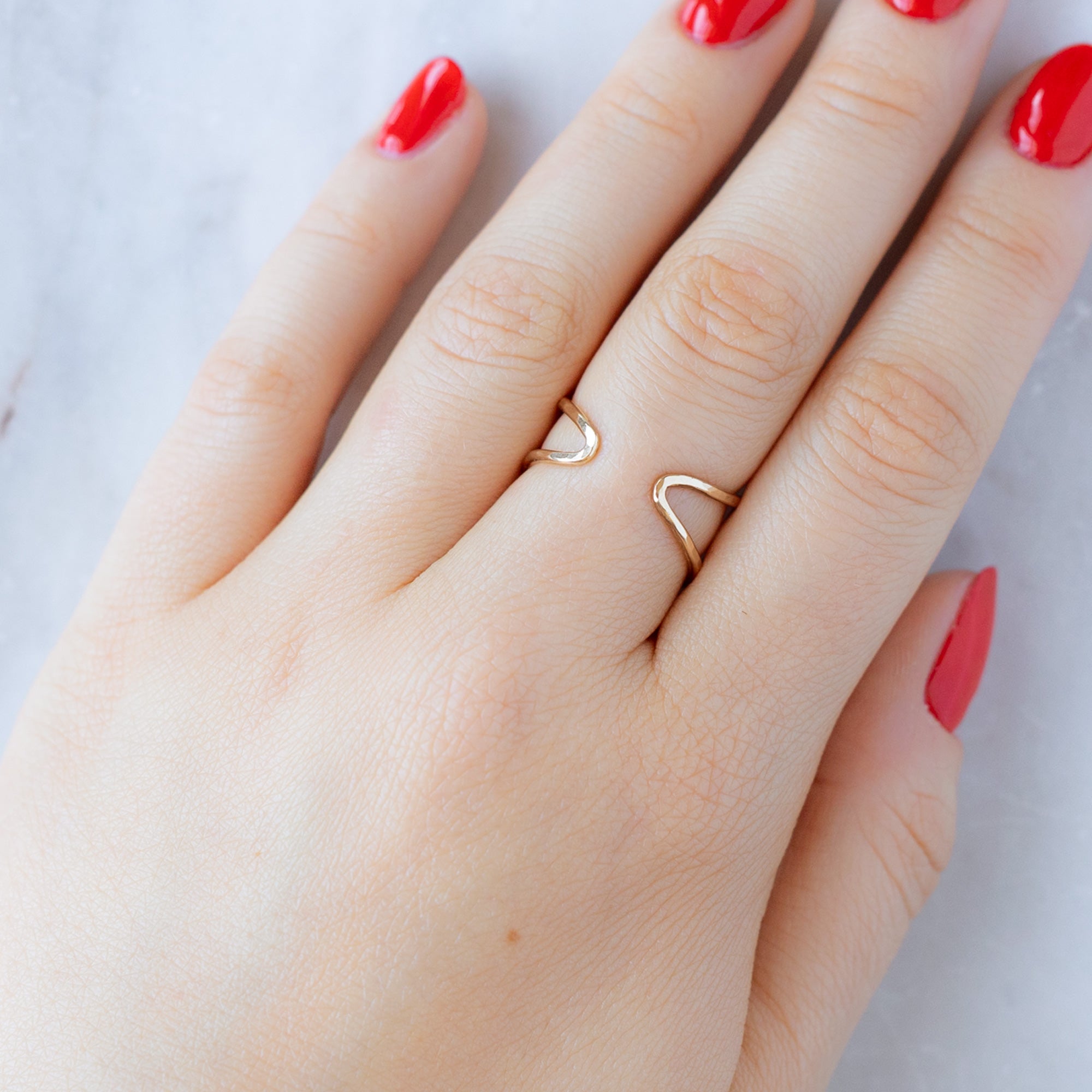The Arrow Ring | Yellow, Rose, White or Sterling Silver
