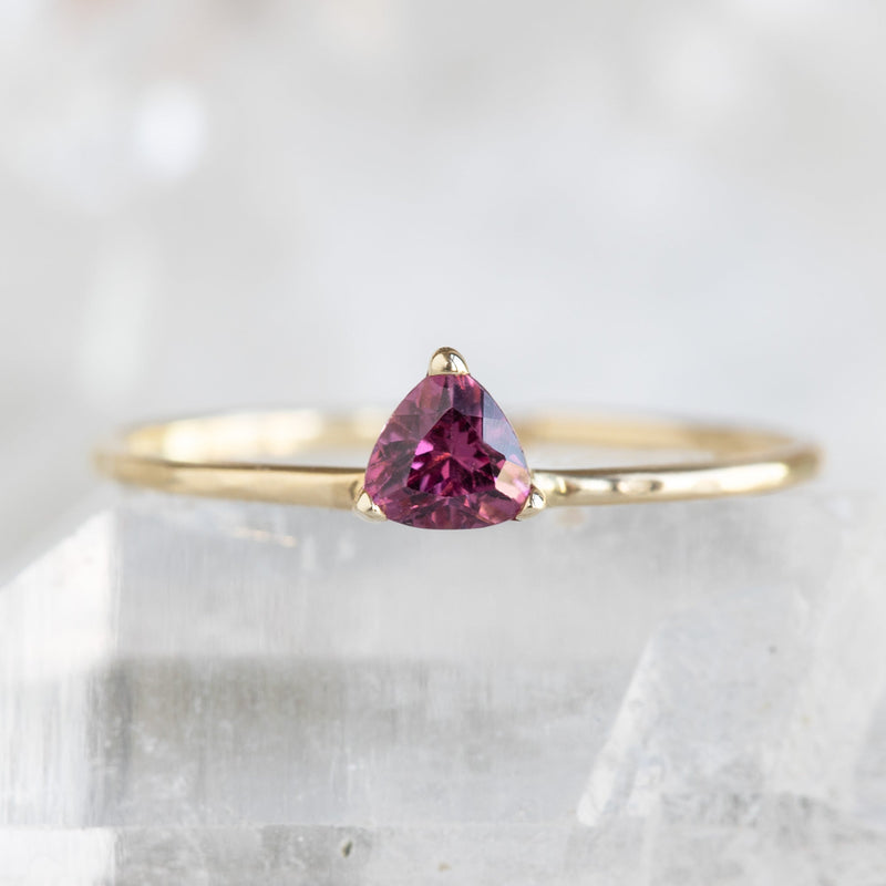 The Pink Garnet Crown Ring 14K Yellow Gold Alexis Russell