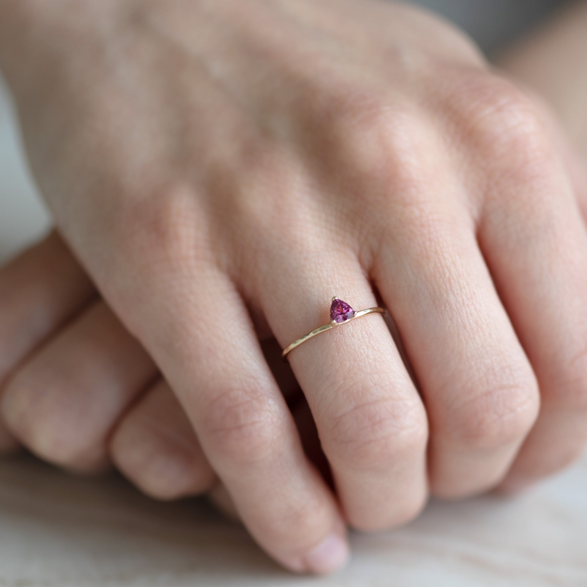 The Pink Garnet Crown Ring | Yellow, Rose or White Gold