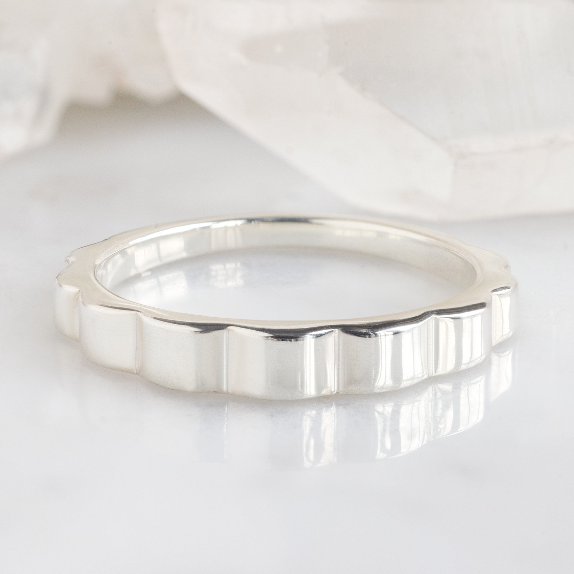 Alexis Russell  Rings Grooved Stacking Ring | Sterling Silver