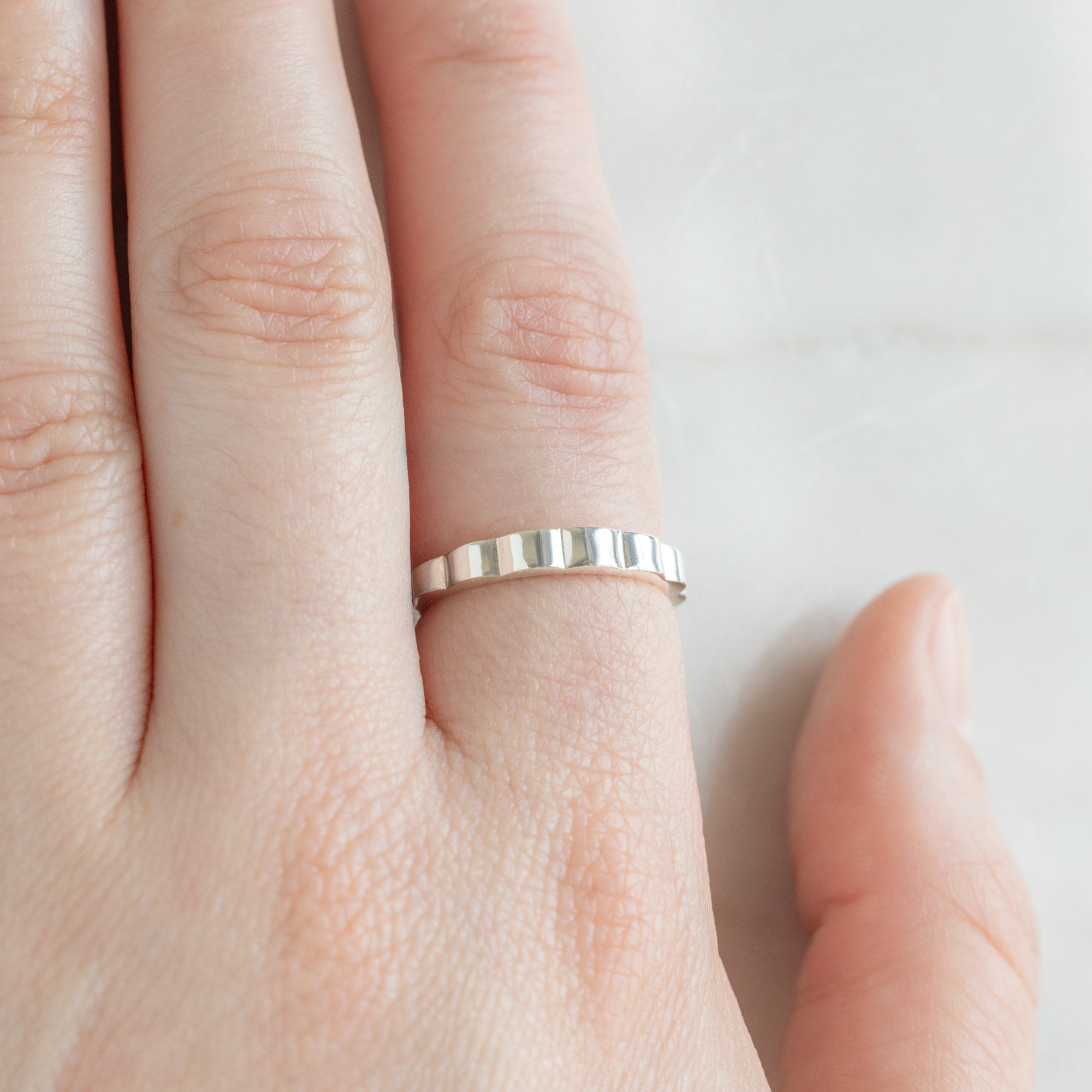 Alexis Russell  Rings Grooved Stacking Ring | Sterling Silver
